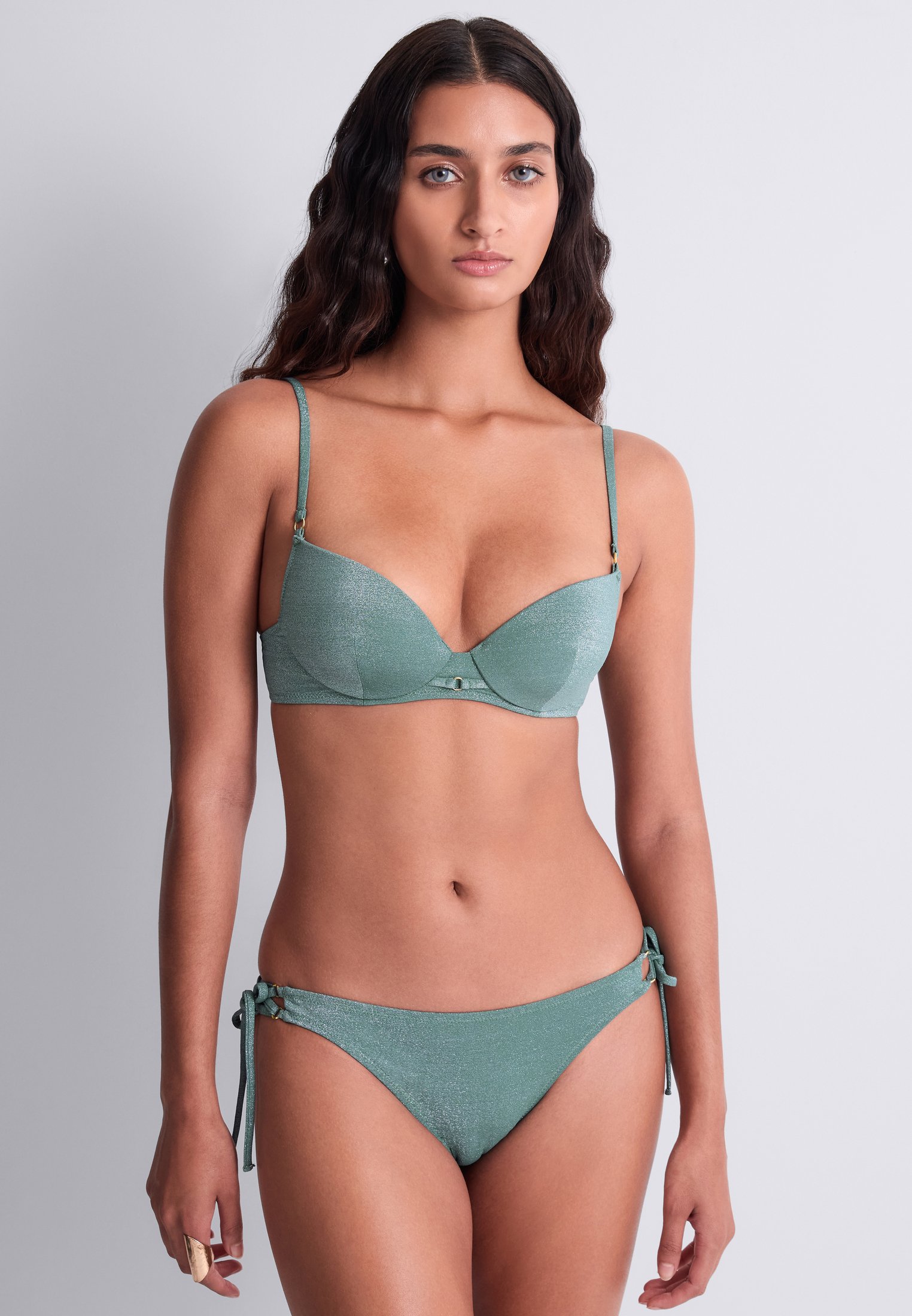 Push-up bikini top with padded cups AUBADE Blue