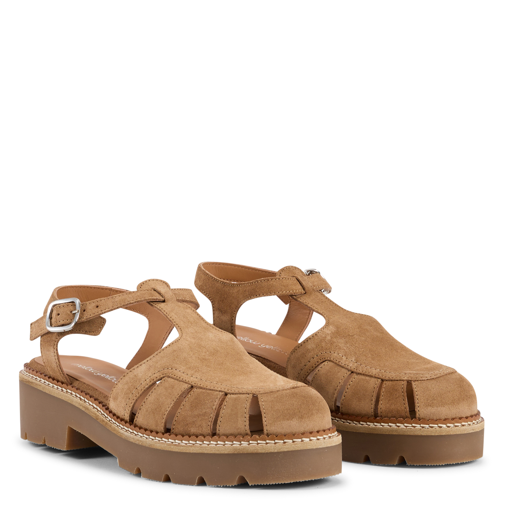 Espadrilles aus Wildleder mit Keilabsatz MELLOW YELLOW Beige