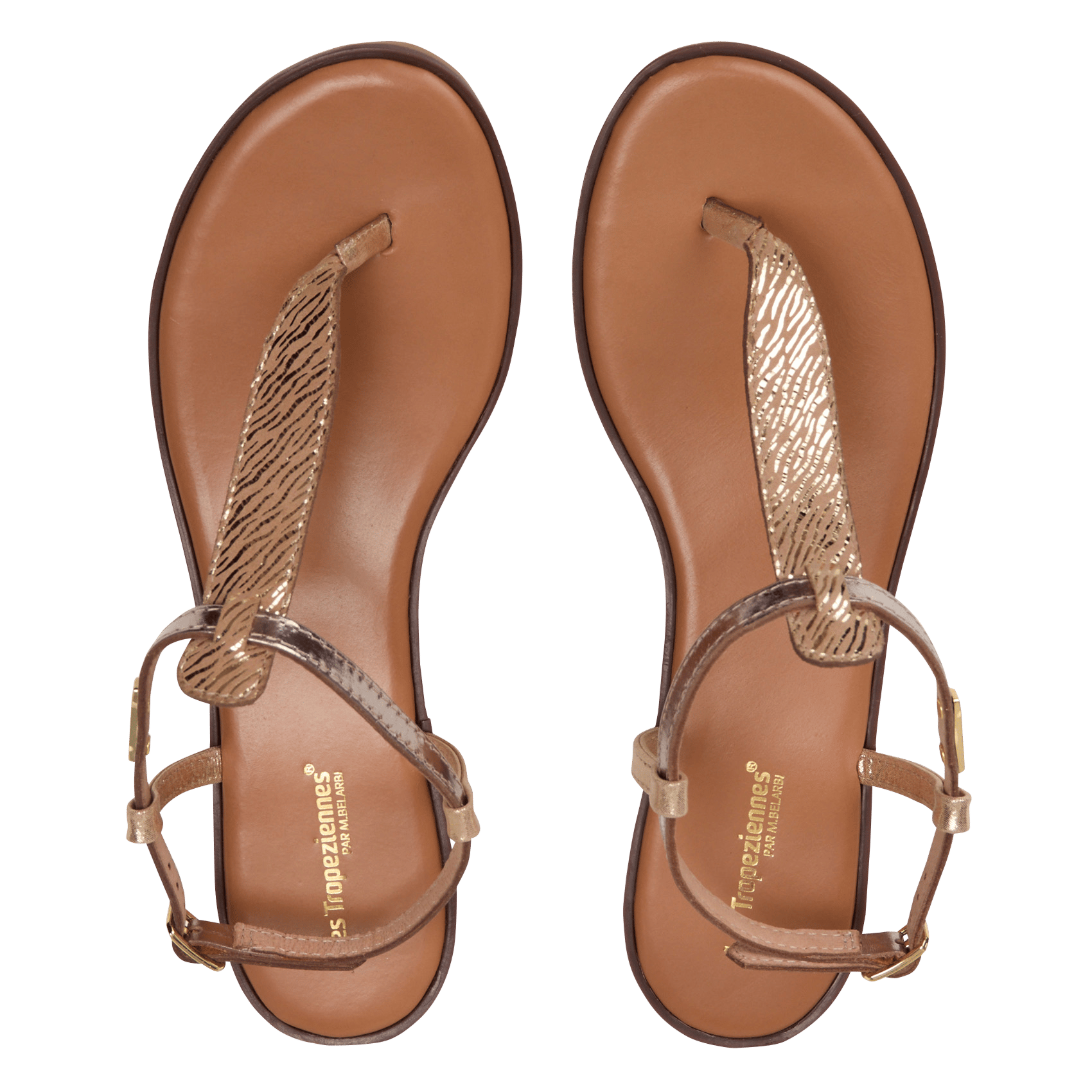Leren sandalen LES TROPEZIENNES PAR M.BELARBI Beige