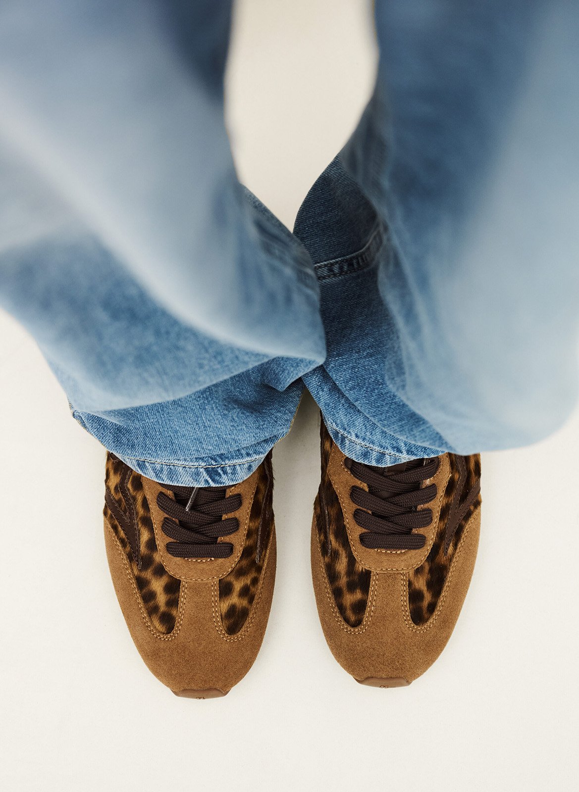 Baskets basses en cuir BA&SH Marron