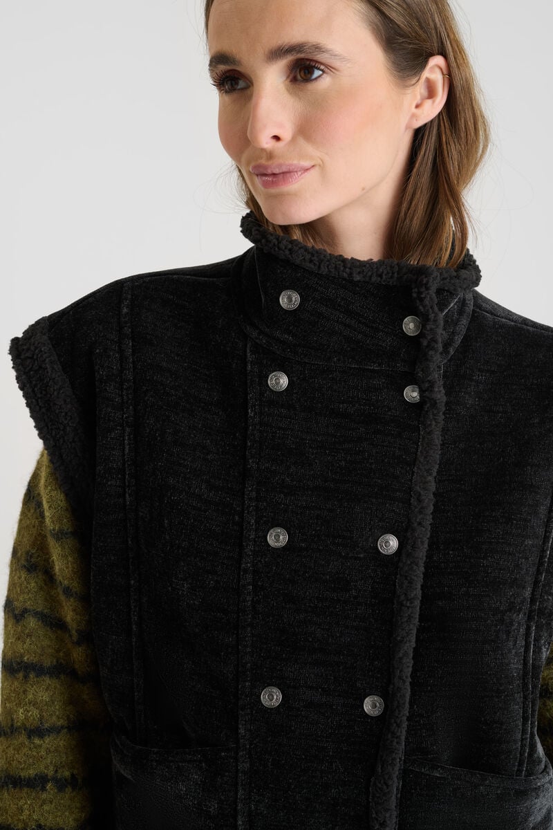 Veste sans manches LE TEMPS DES CERISES Noir