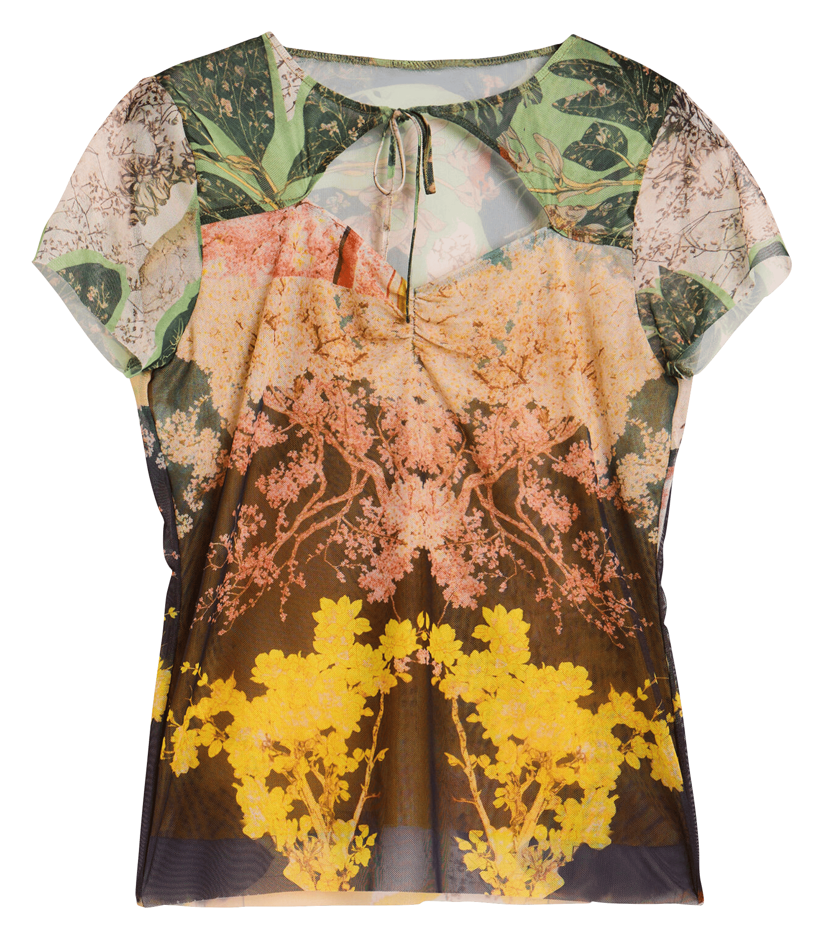 Top col rond DESIGUAL Vert