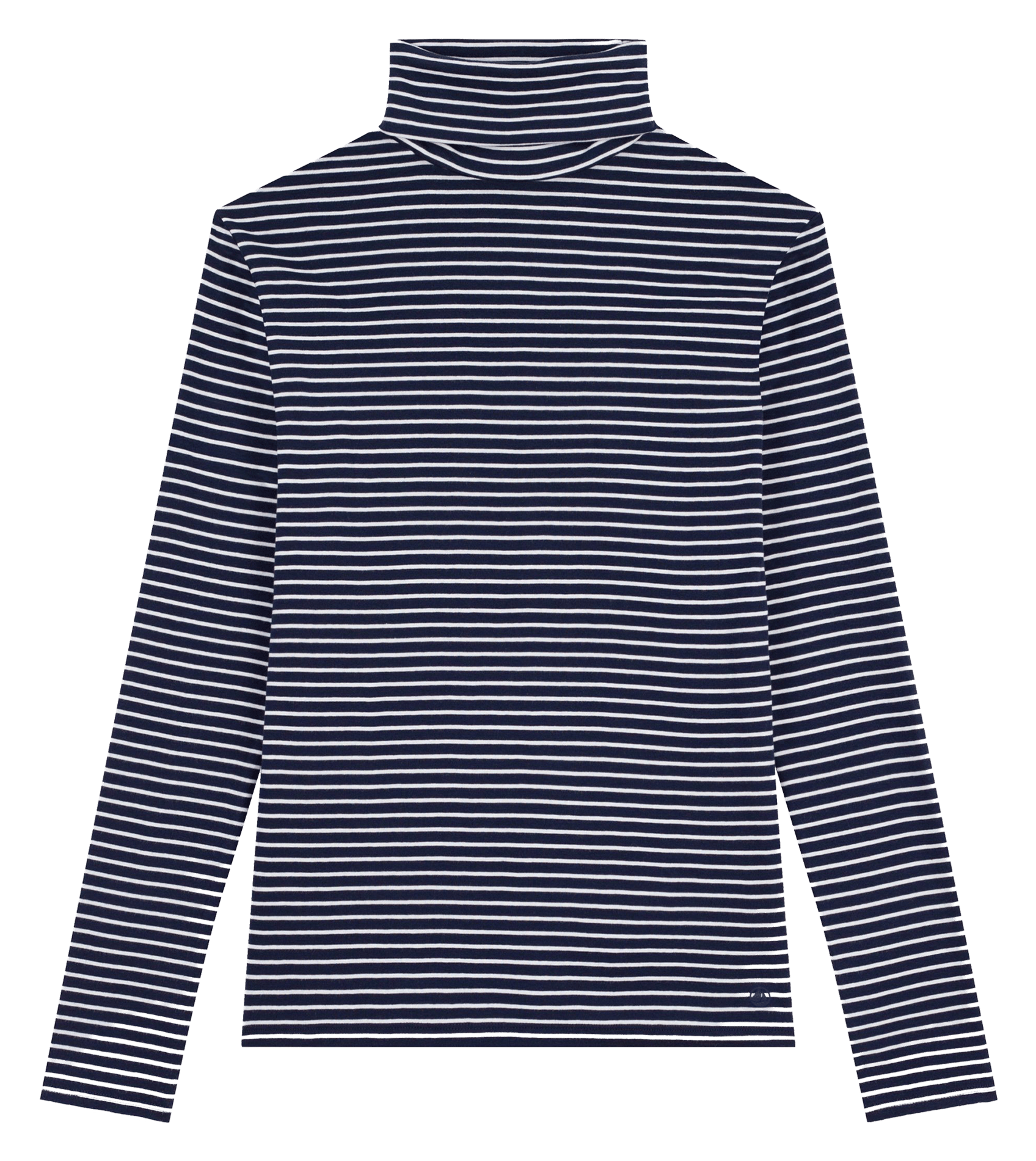 Sous-pull droit en coton rayé PETIT BATEAU Multicolore