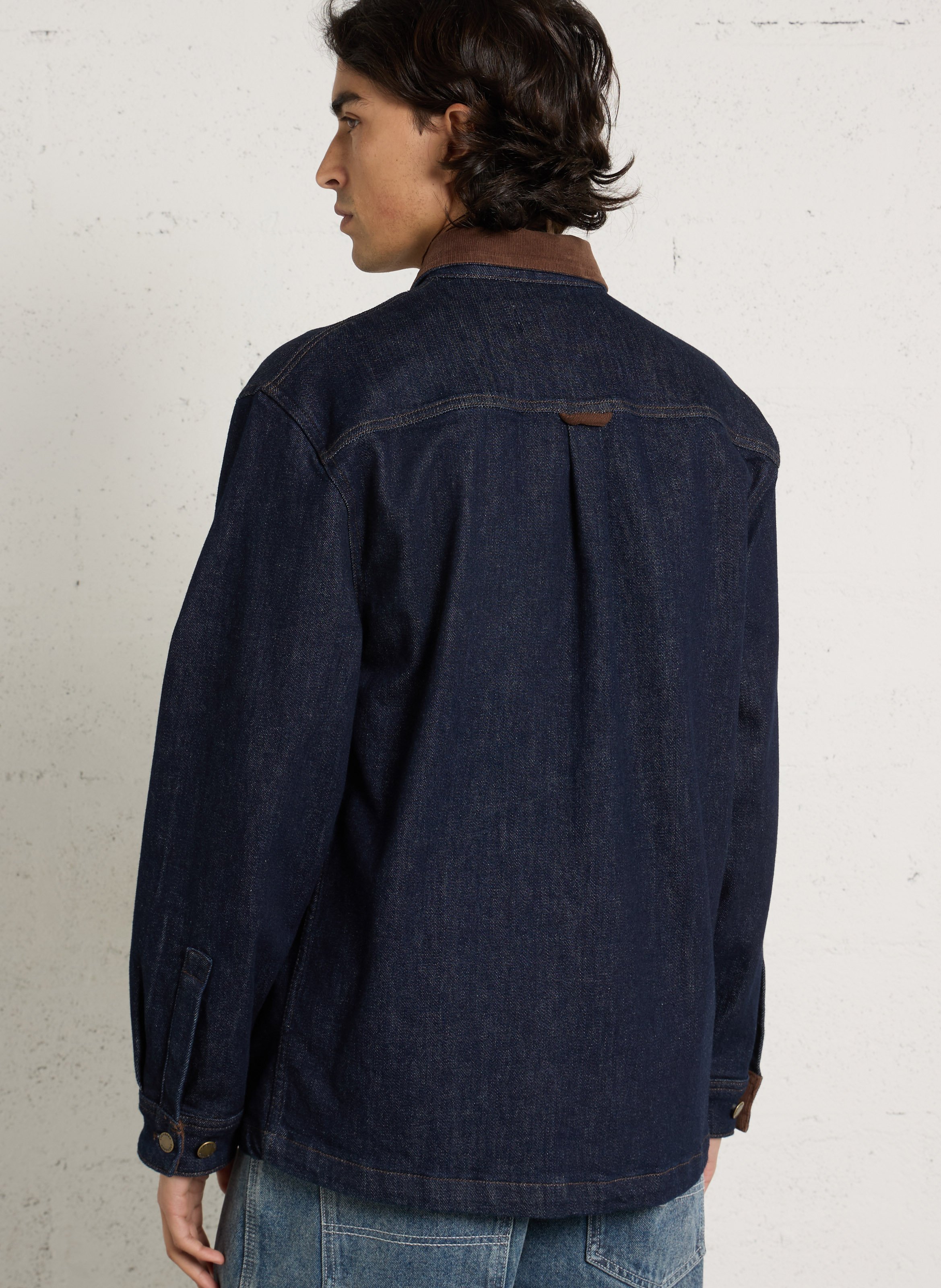 Veste droite col montant unie HACKETT Bleu