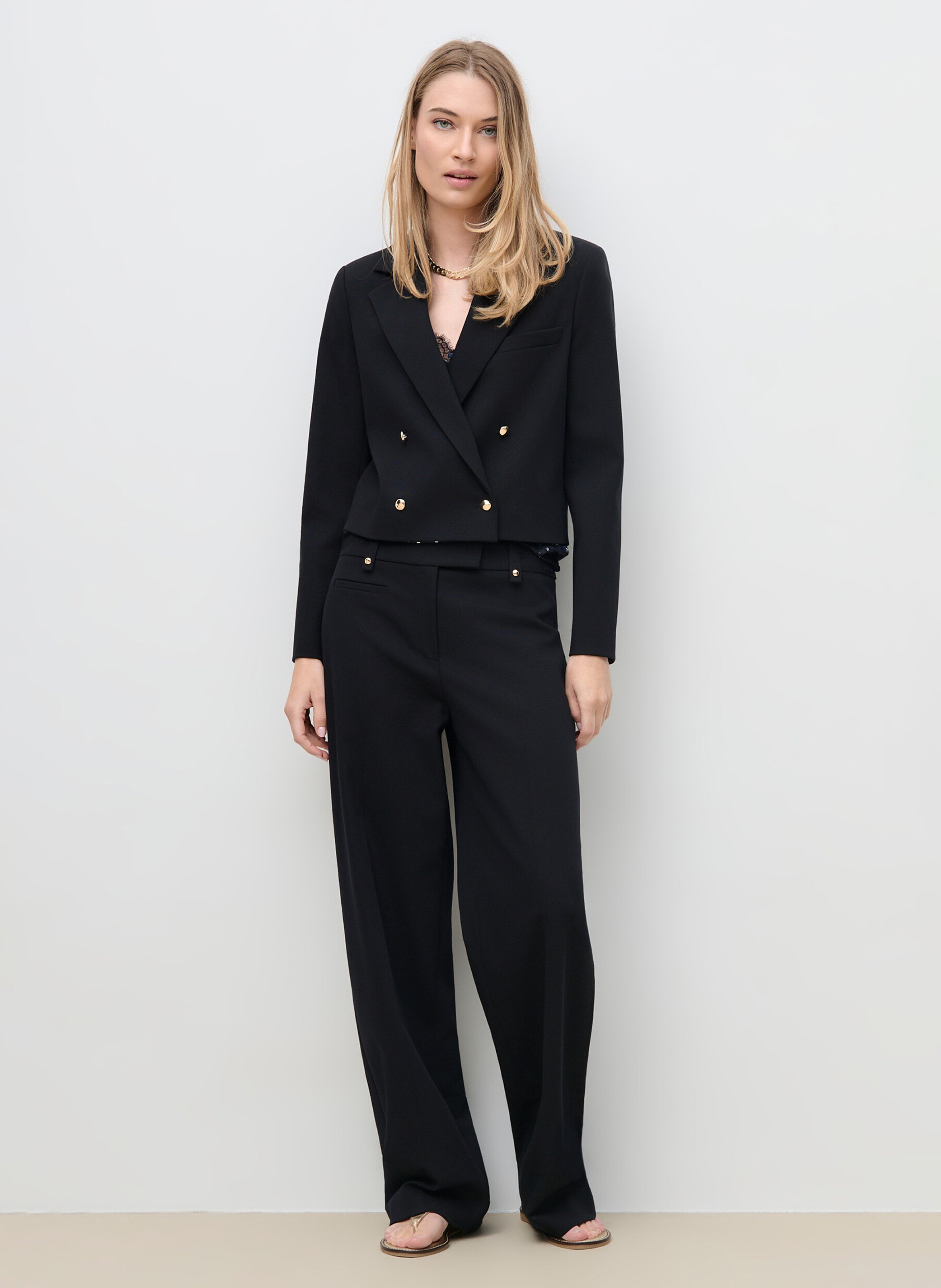 Veste de tailleur courte ajustée CAROLL Noir