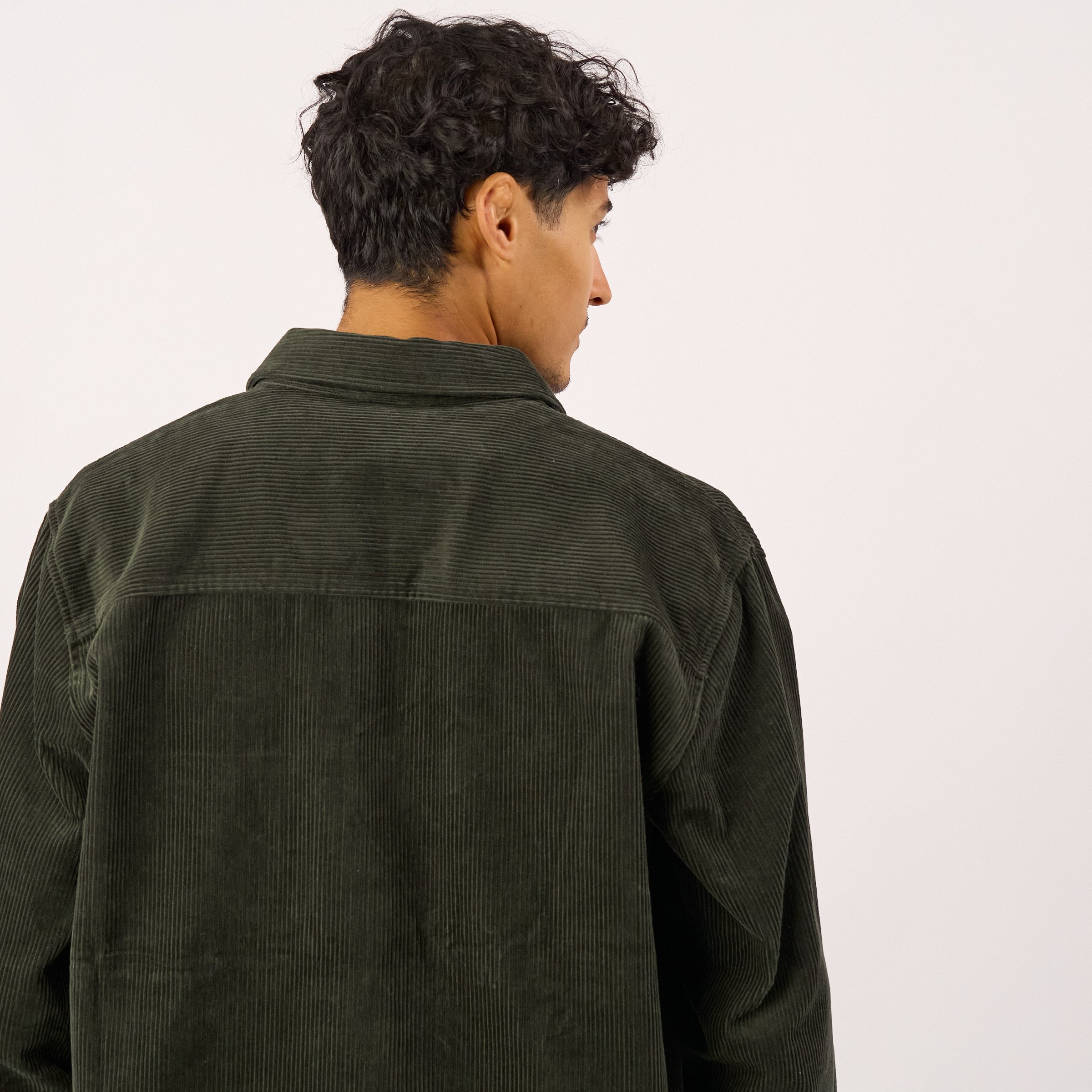 Oversized velvet overshirt | Green BILLYBELT Men