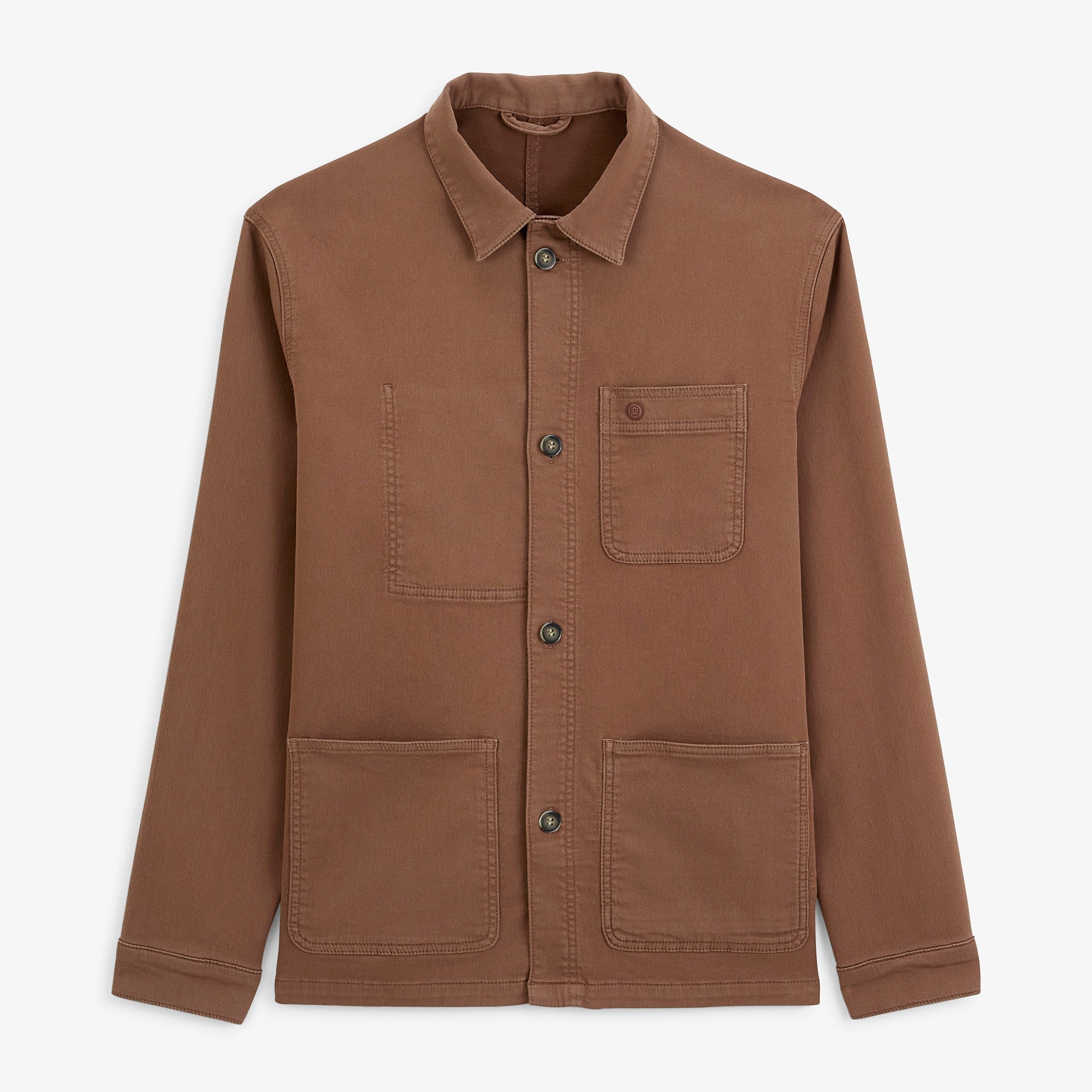 Worker jacket wendel chevron cotton brown brownie SERGE BLANCO Brown
