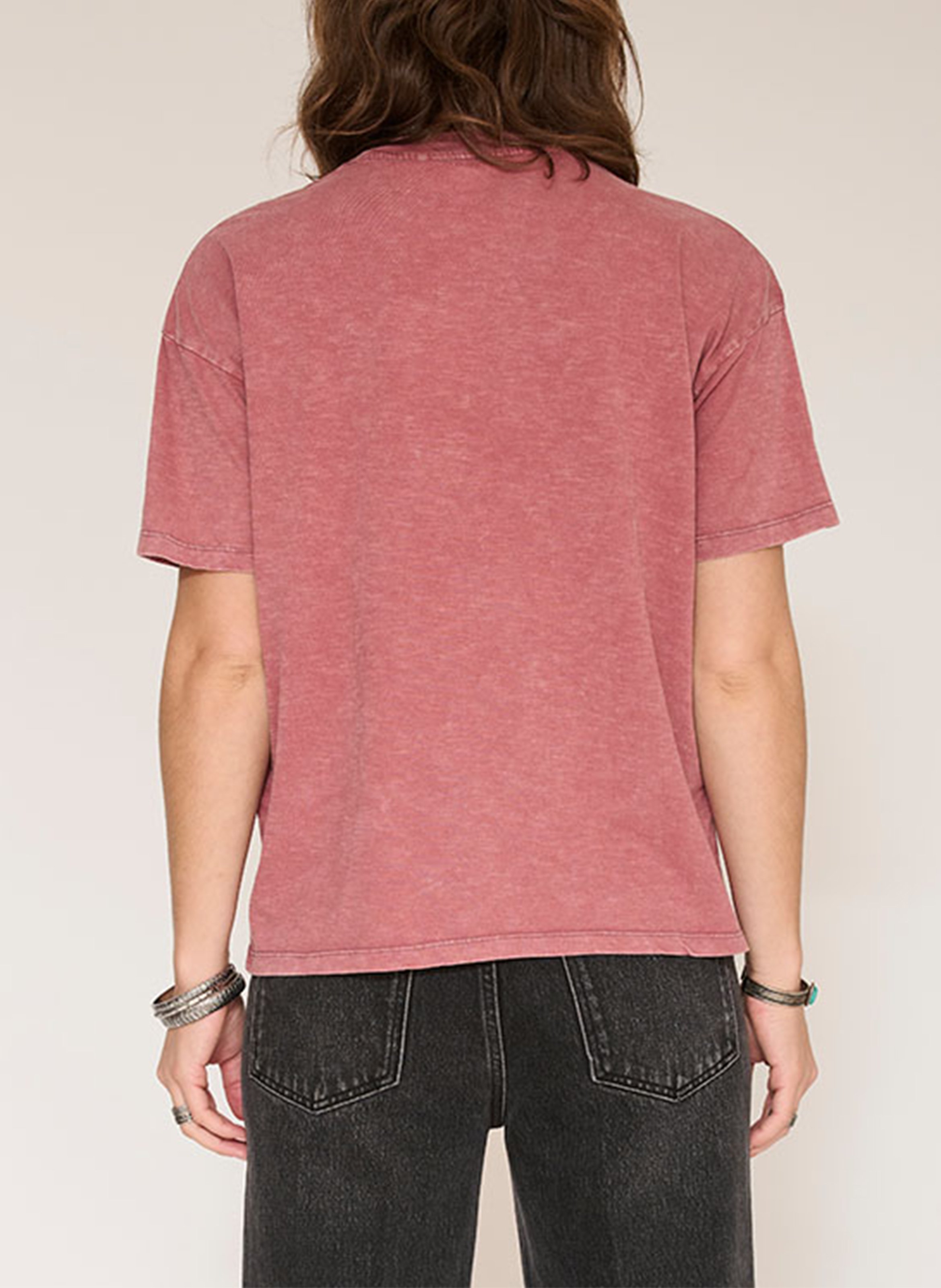 T-shirt ample sérigraphié en coton MKT Marron