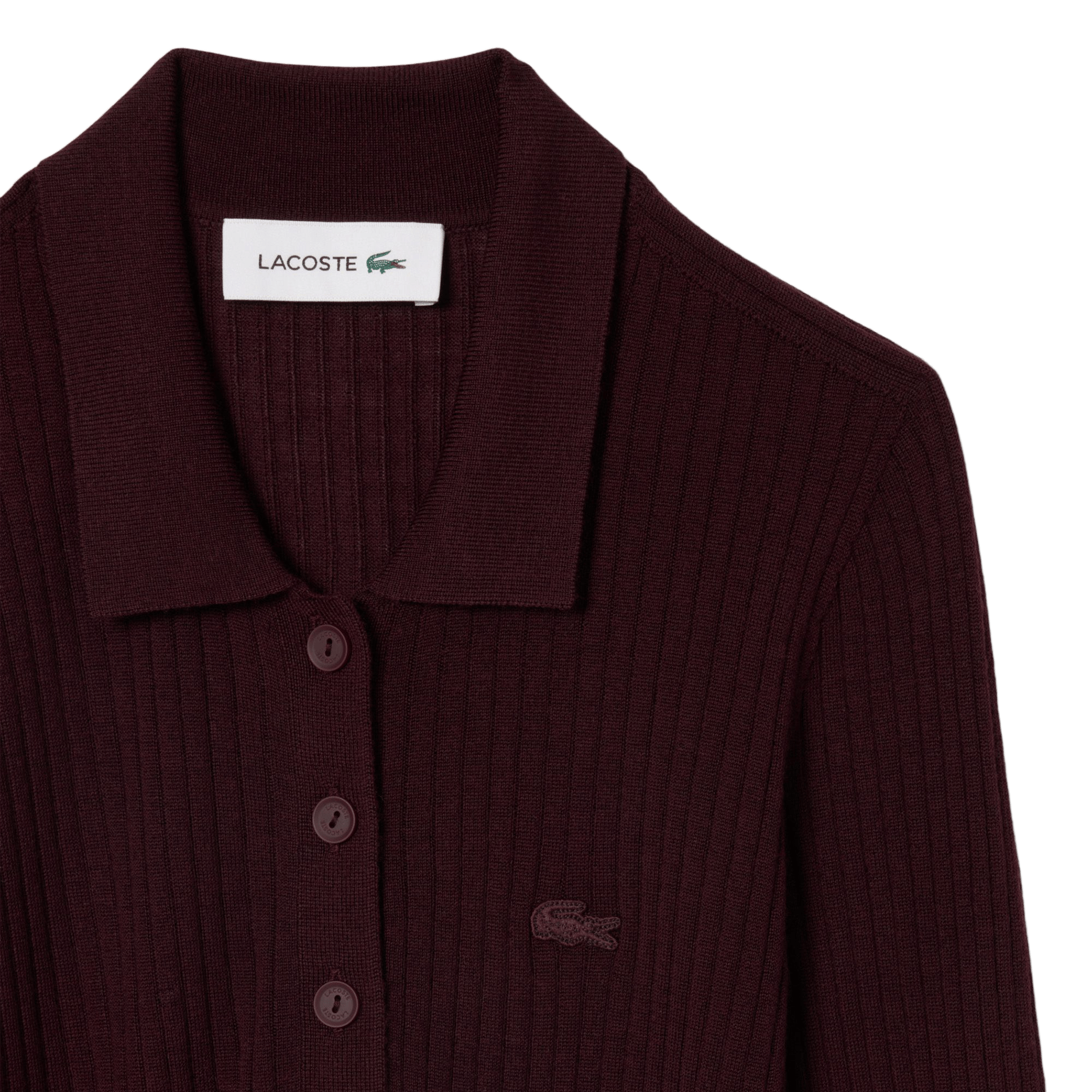 Eng anliegender Wollpullover mit Polokragen LACOSTE Rot