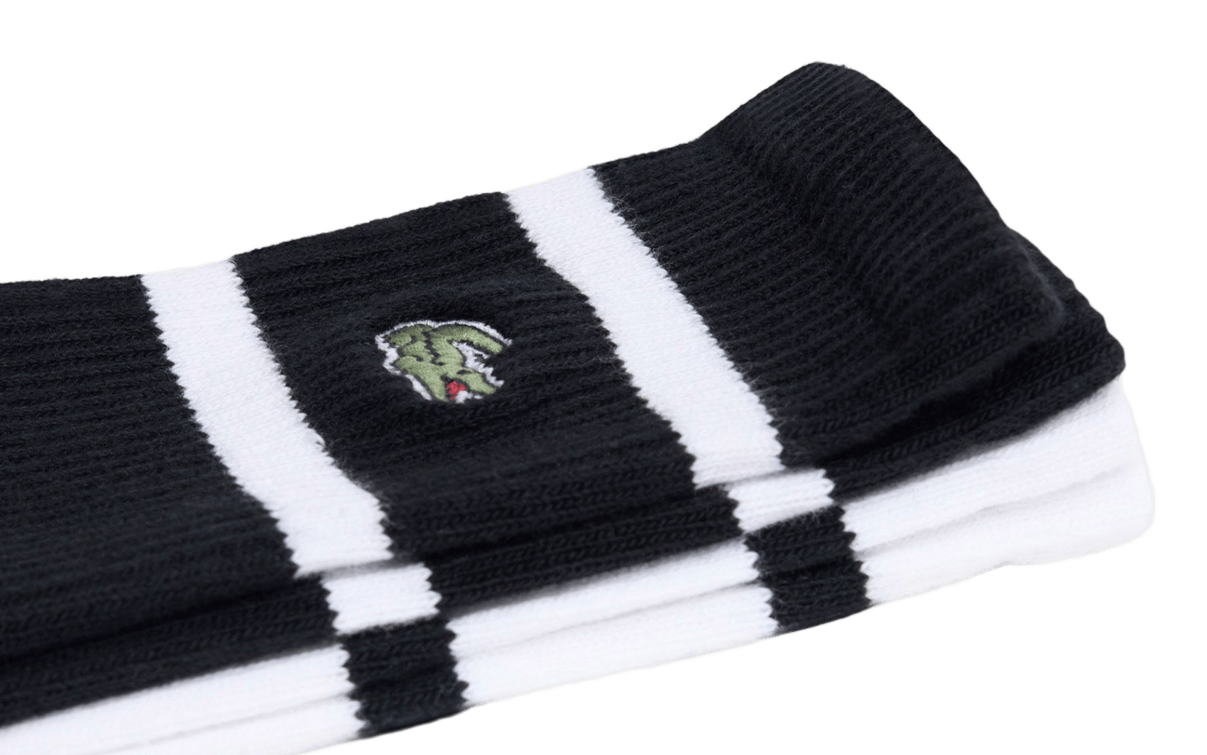 Set of 2 pairs of striped socks in blended cotton. LACOSTE Multicolored