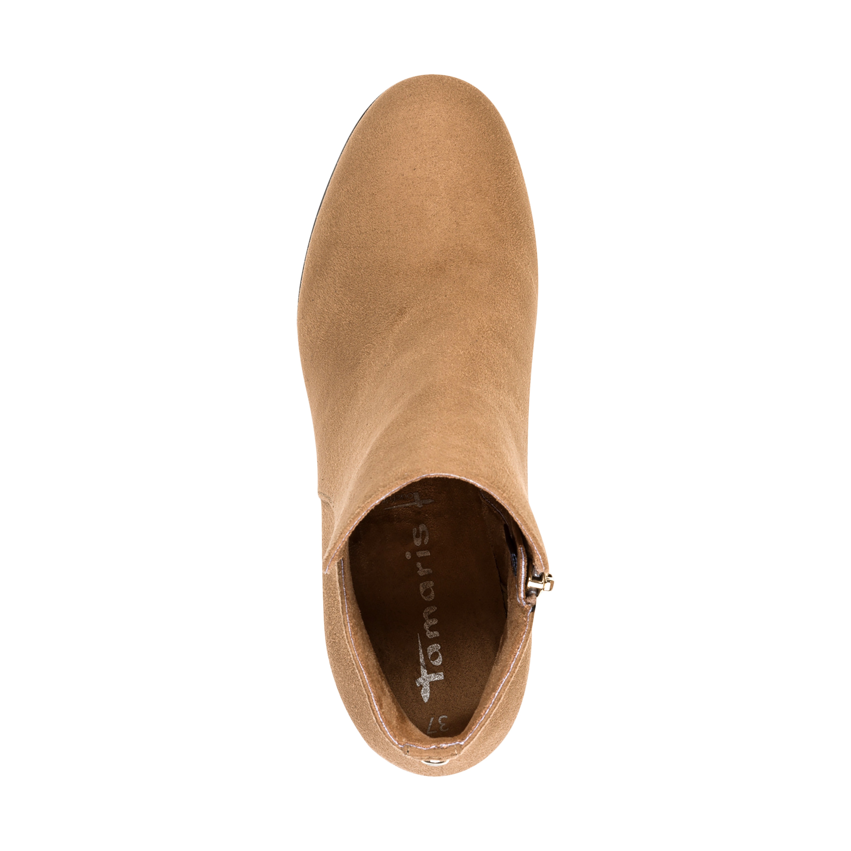 Heeled ankle boots with zipper TAMARIS Beige