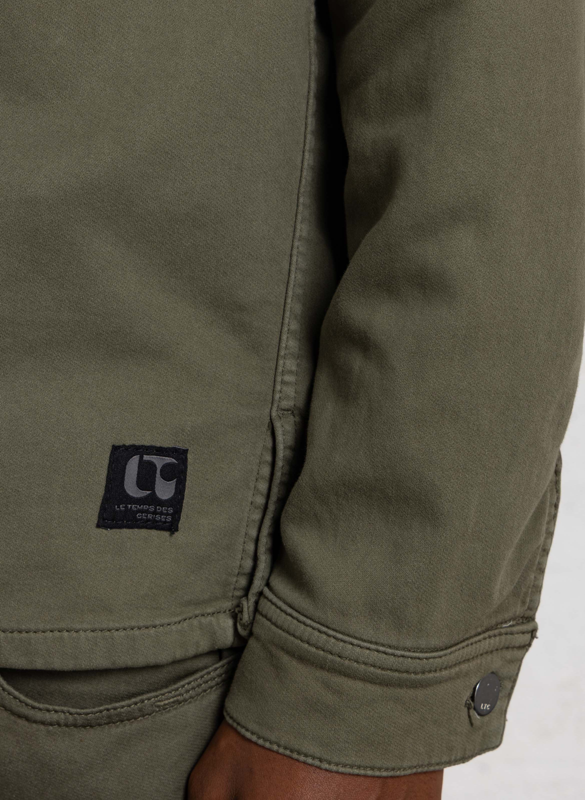 Veste col chemise en coton mélangé  LE TEMPS DES CERISES Vert