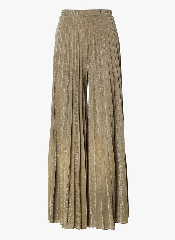 Straight-Leg pleated pants Kaki-Oro Please Women Place des