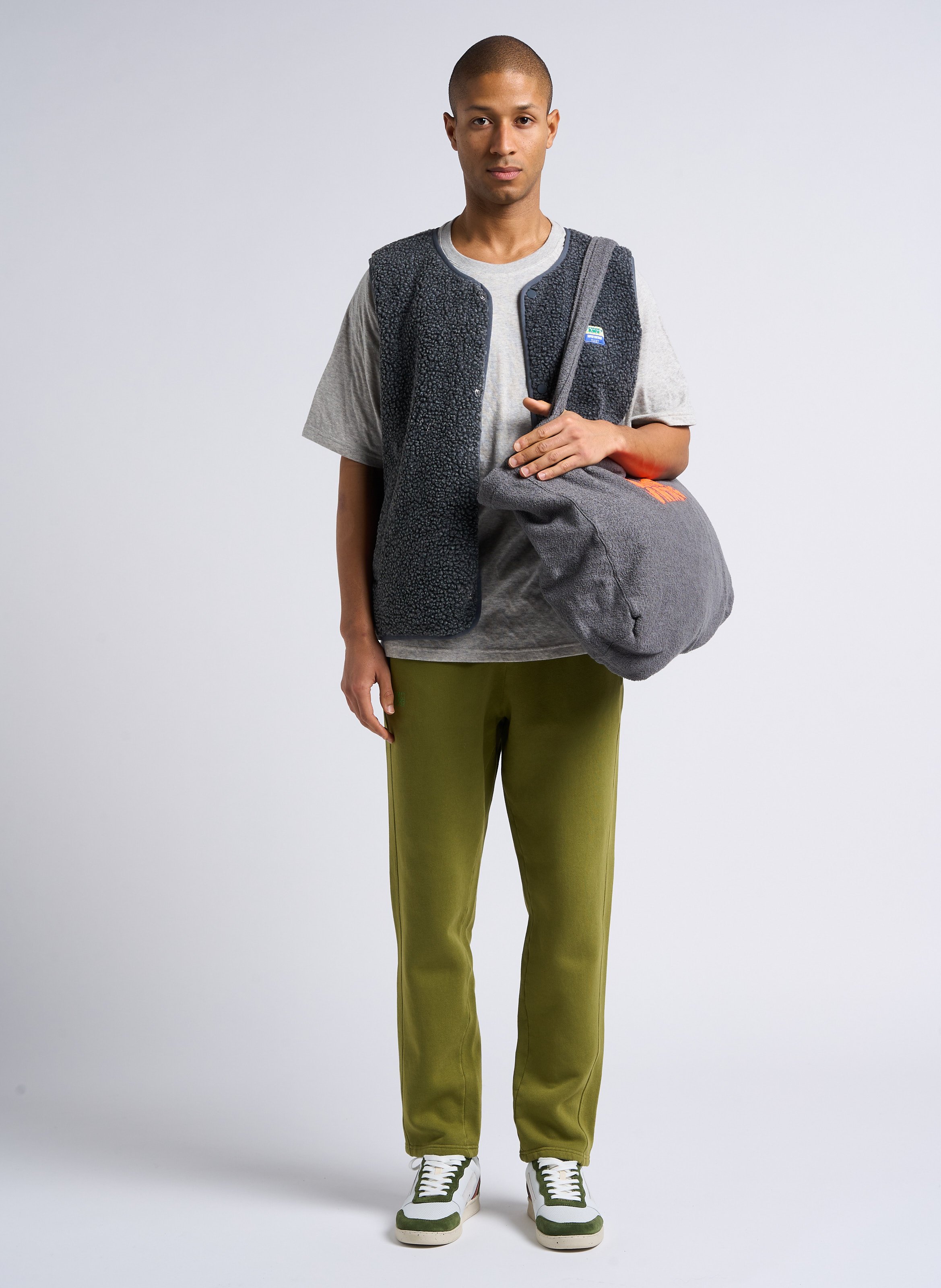 Sherpa-Jacke mit Rundhalskragen AMERICAN VINTAGE Grau