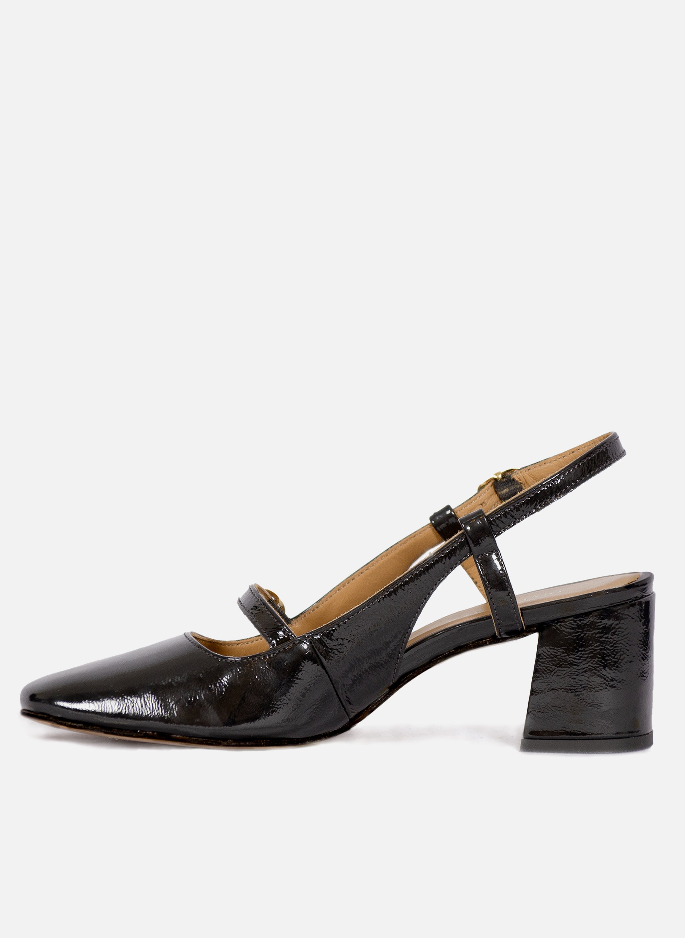 Patent leather slingbacks JULES & JENN Black