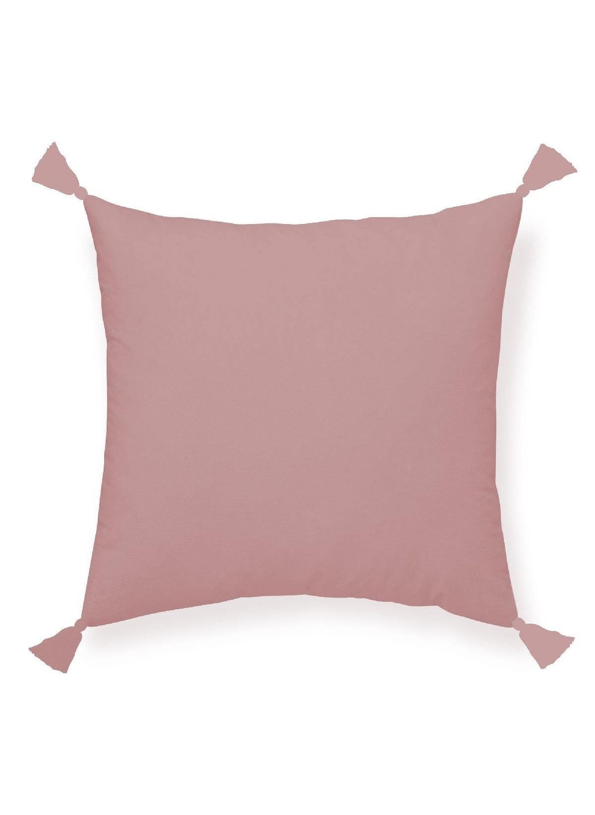 Removable pom-pom cushion in cotton gauze TODAY LINGE DE MAISON Pink