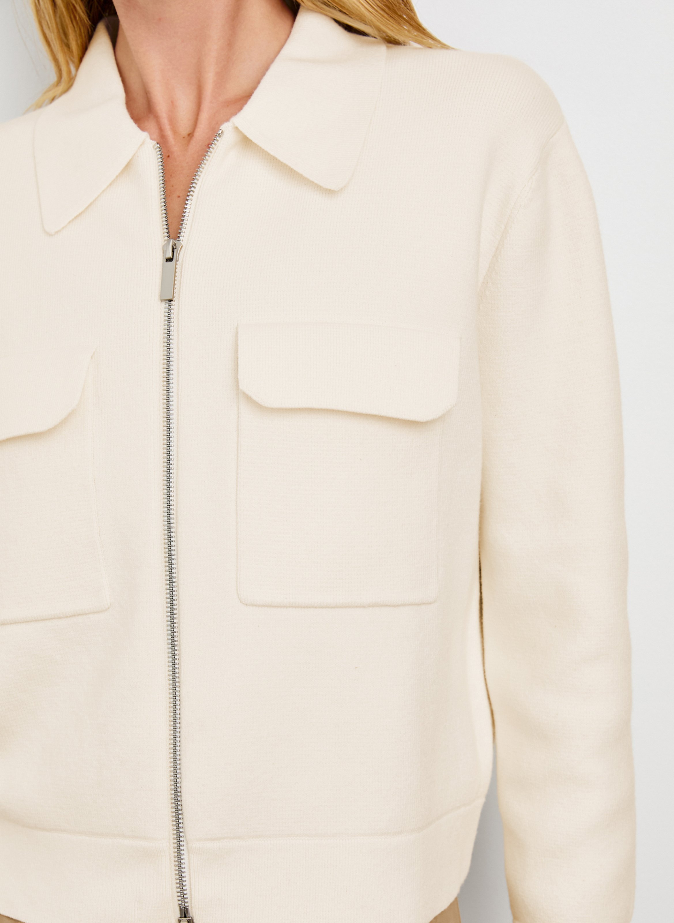 Veste col classique en coton mélangé RAILS Blanc