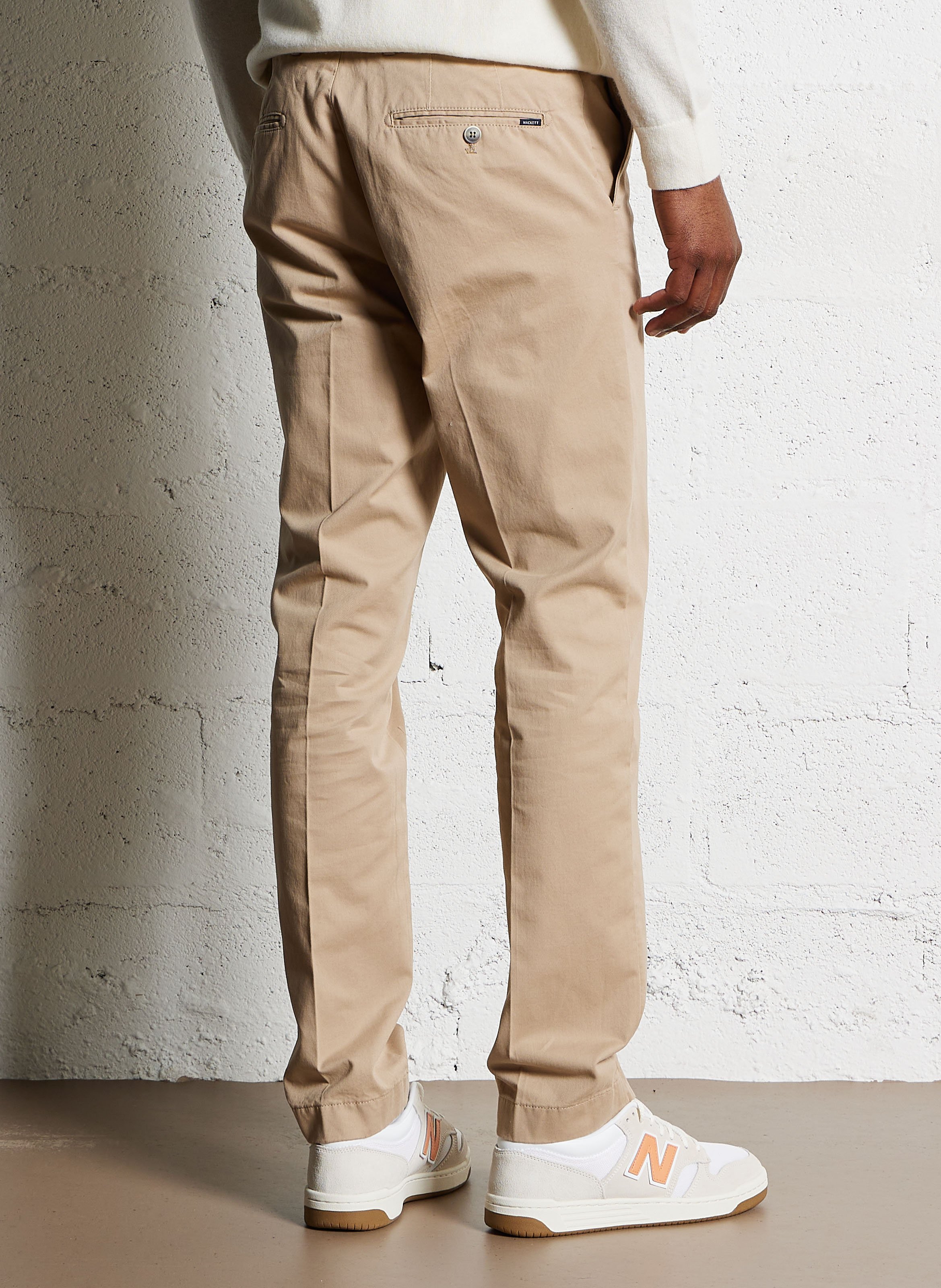 Cotton-blend chino pants HACKETT Beige