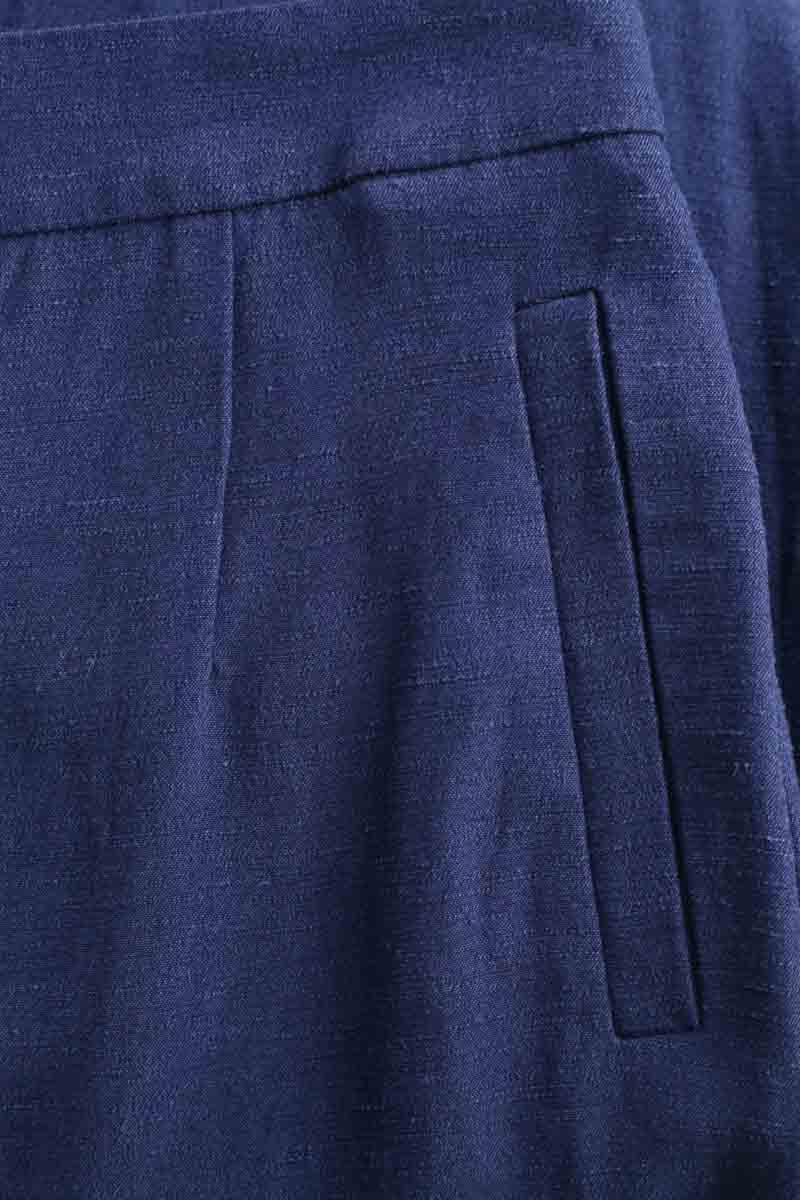 Straight linen trousers SEZANE - Seconde main Blue