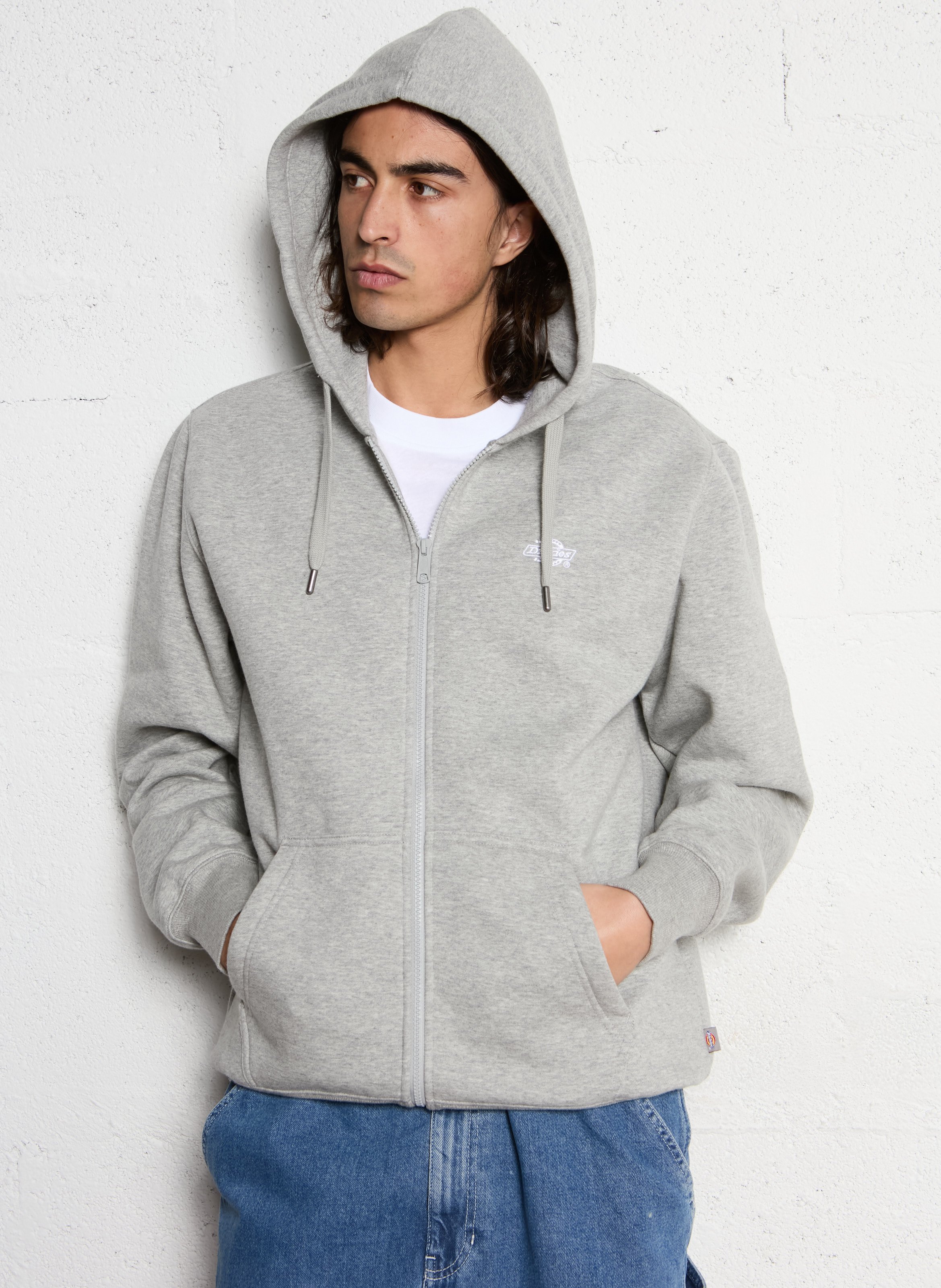 Hoodie met kangoeroezak en lange mouwen DICKIES Grijs