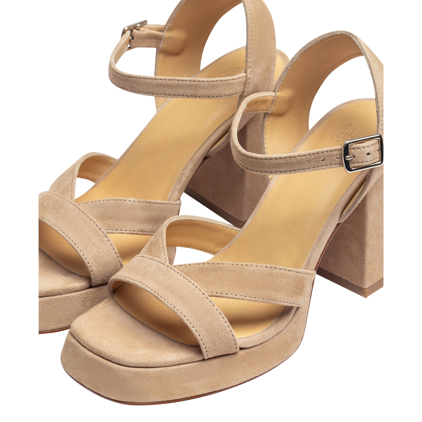 Sandales à talon en cuir CASTANER Marron