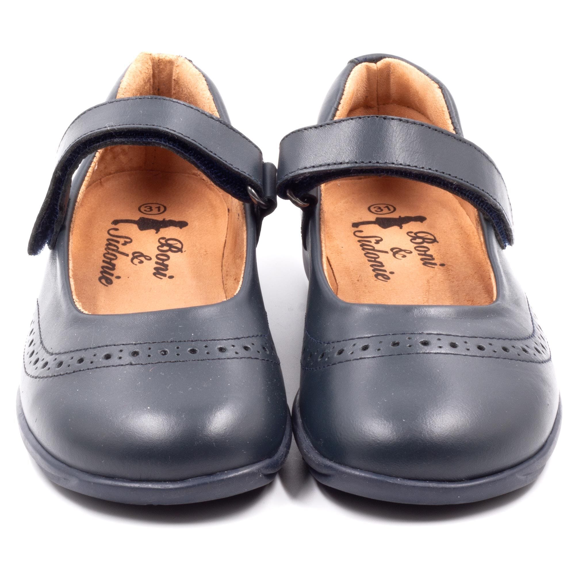 Navy blue baby girl shoes Boni & Sidonie Blue