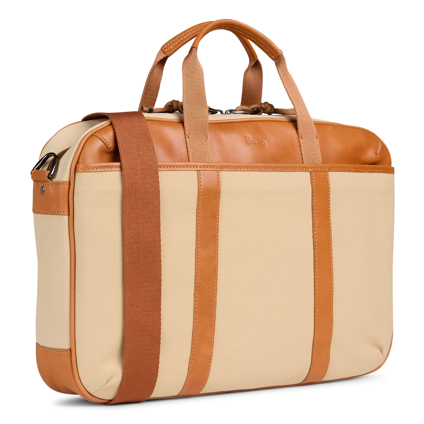 Dokumententasche in zweifarbigem Leder-Look SIR EDWARD Braun