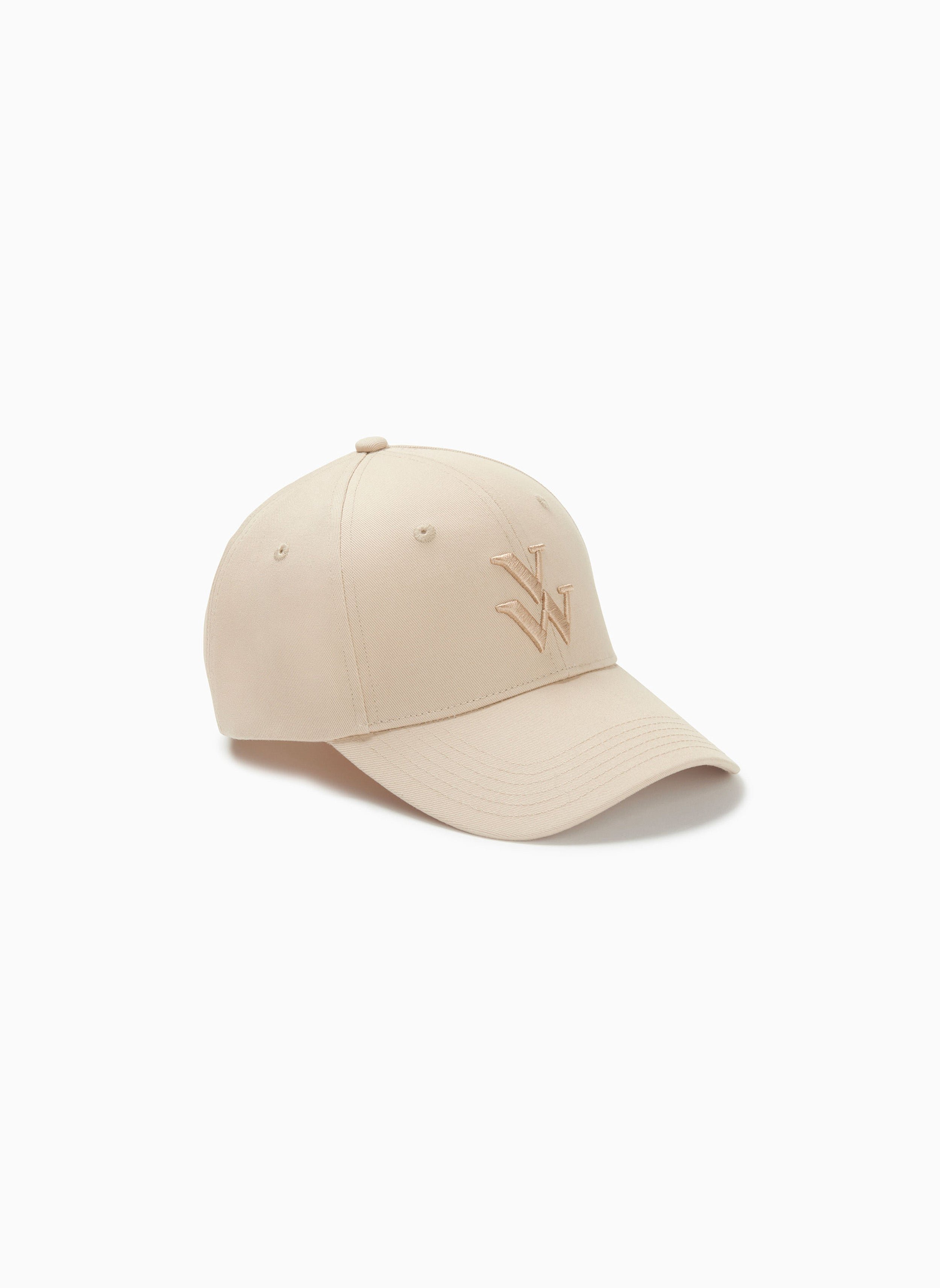 Leopard canvas cap with embroidered logo VANESSA WU