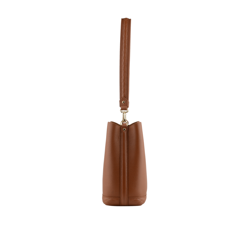 Satchel - cowhide leather POURCHET Brown