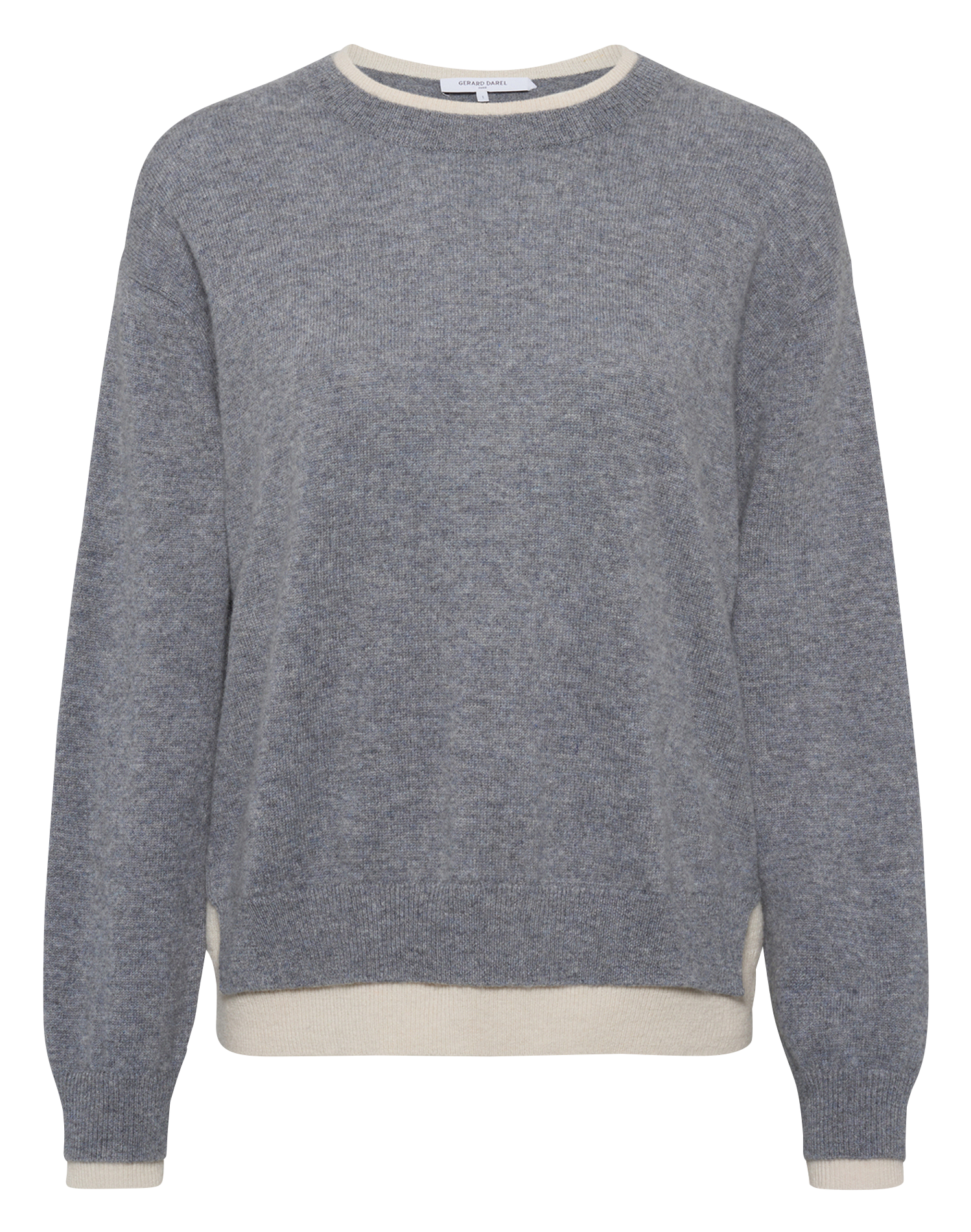 Sweat col rond en cachemire GERARD DAREL Gris