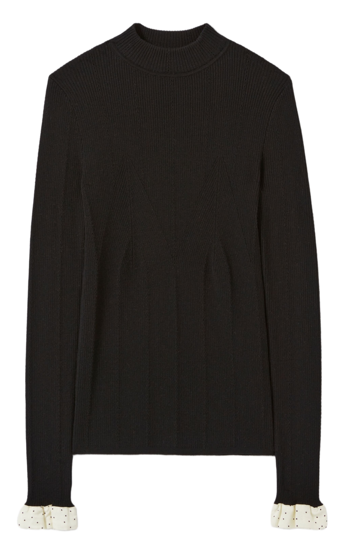 Pull col rond en laine mélangée CLAUDIE PIERLOT Noir