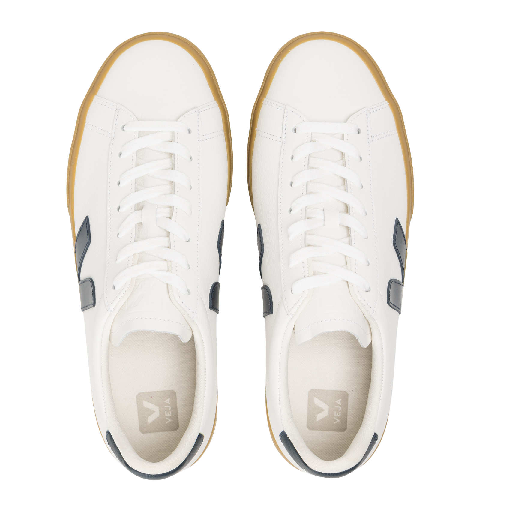 Low-top dual-material sneakers VEJA White