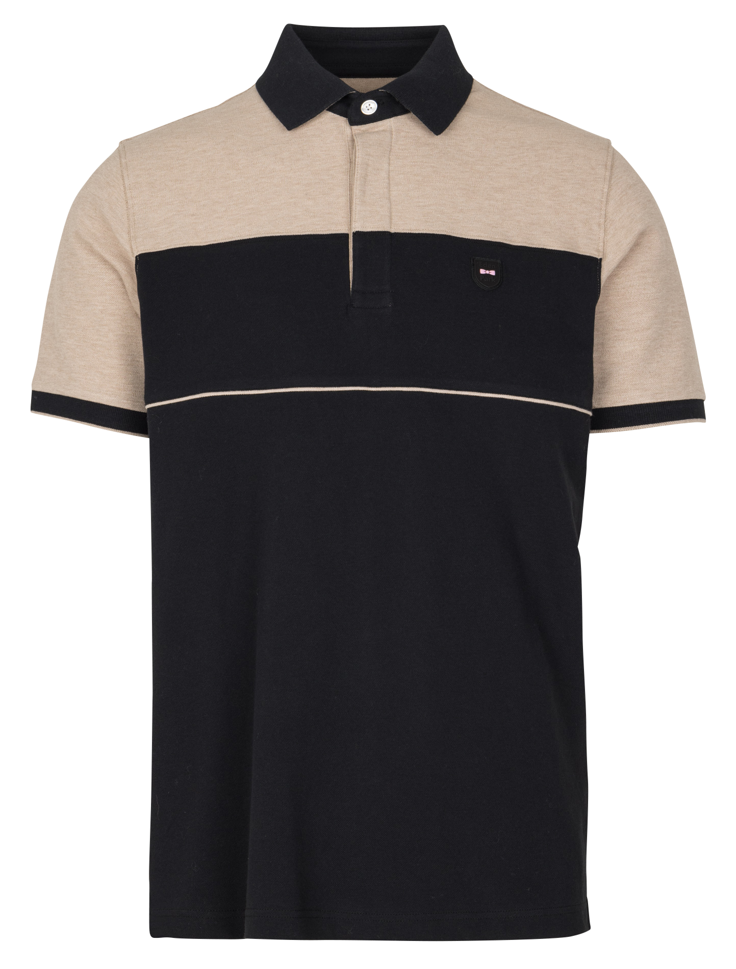 Polo droit en coton mélangé EDEN PARK Noir