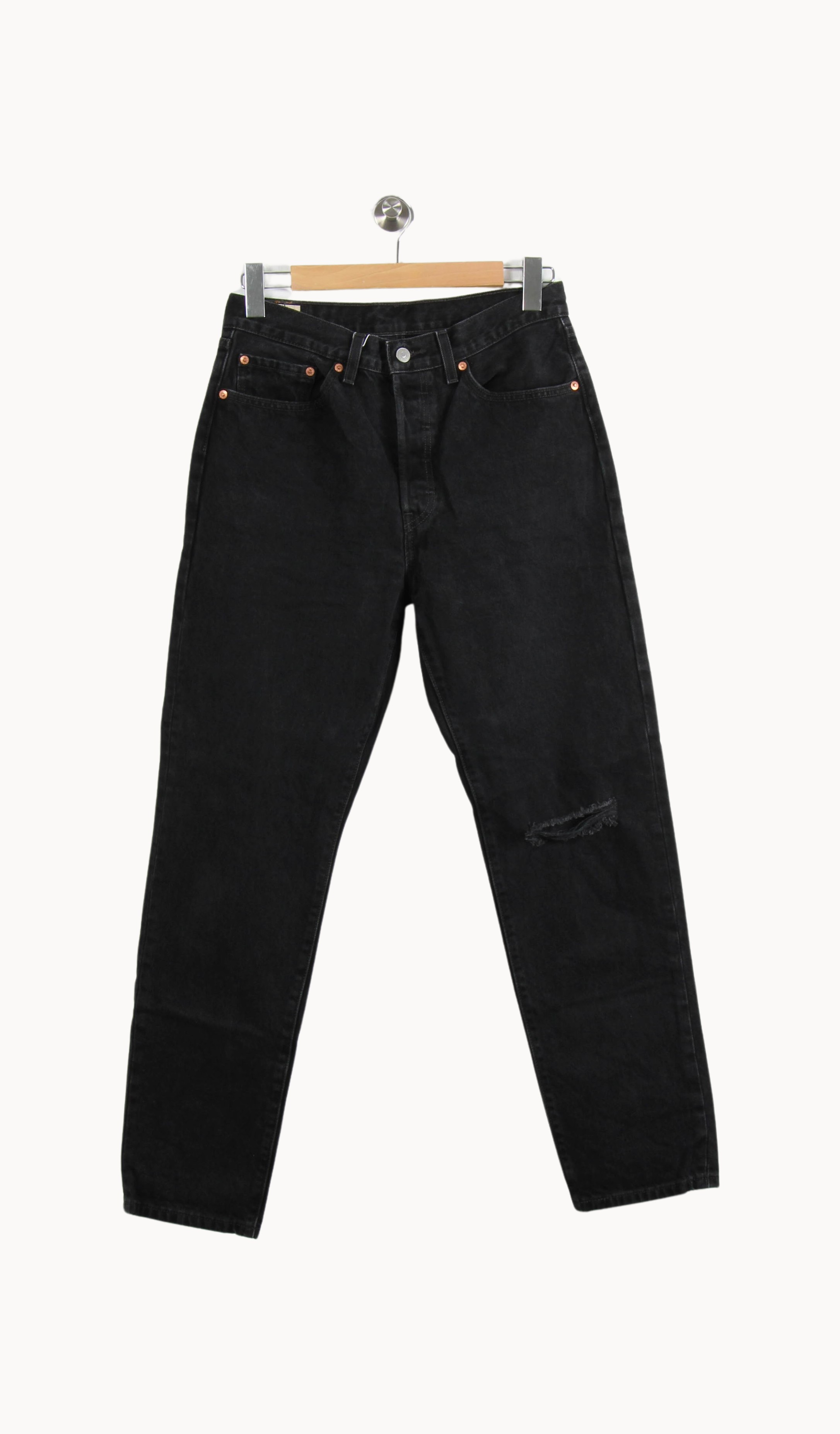 Cropped slim jeans with studs LEVI'S - Seconde main Black