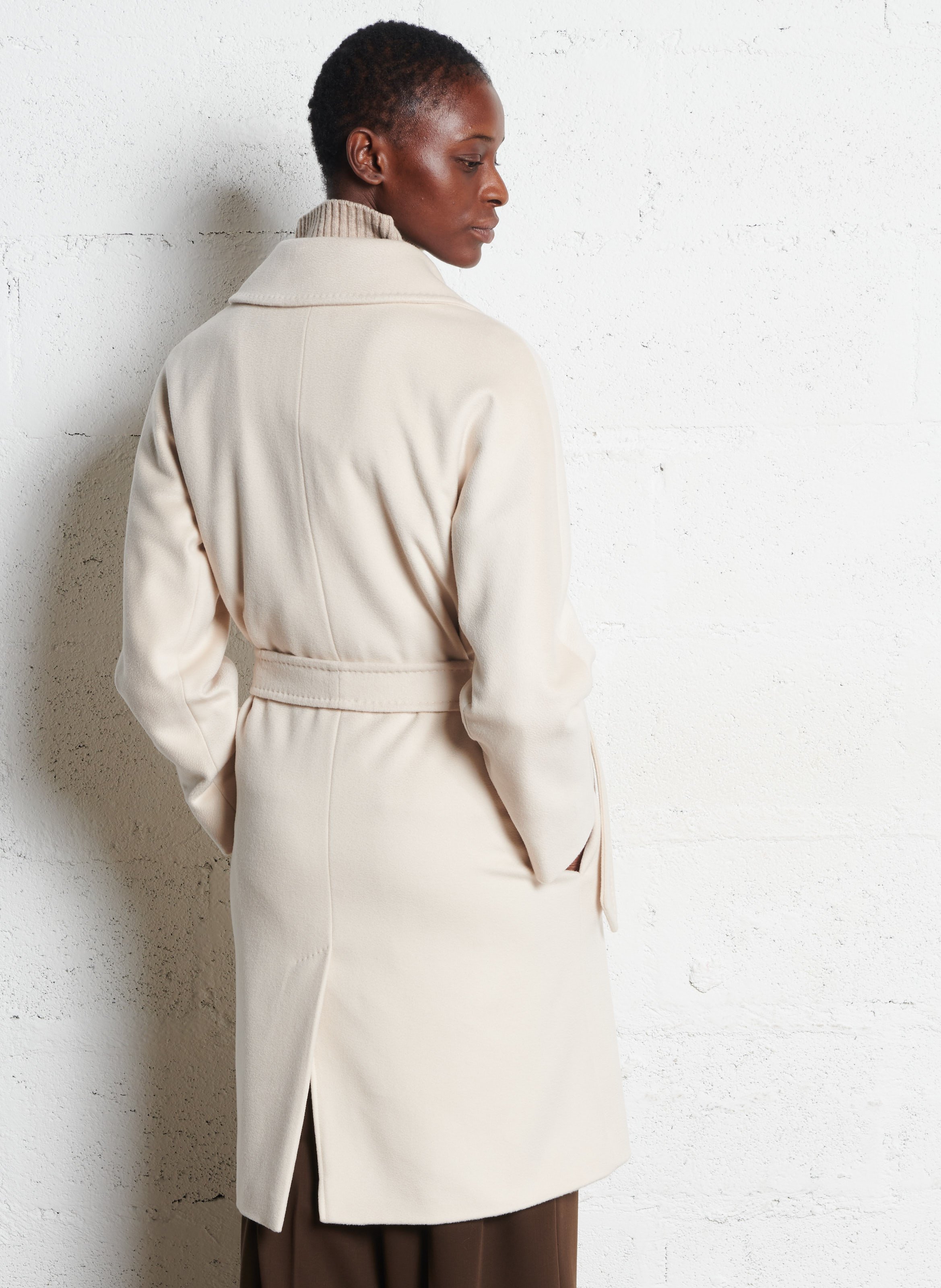 Coat with tailored collar MAX MARA WEEK END White