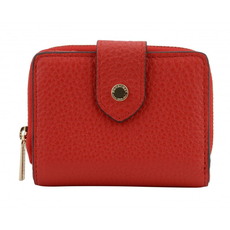 Porte-monnaie - cuir de veau POURCHET Rouge