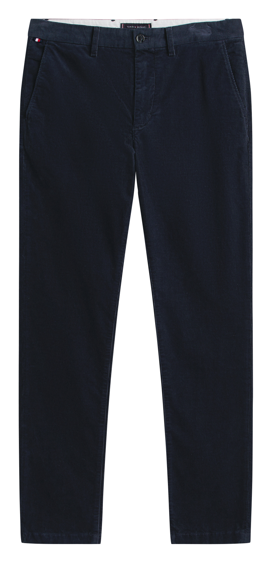 Gerade Hose aus einfarbigem Samt TOMMY HILFIGER Blau