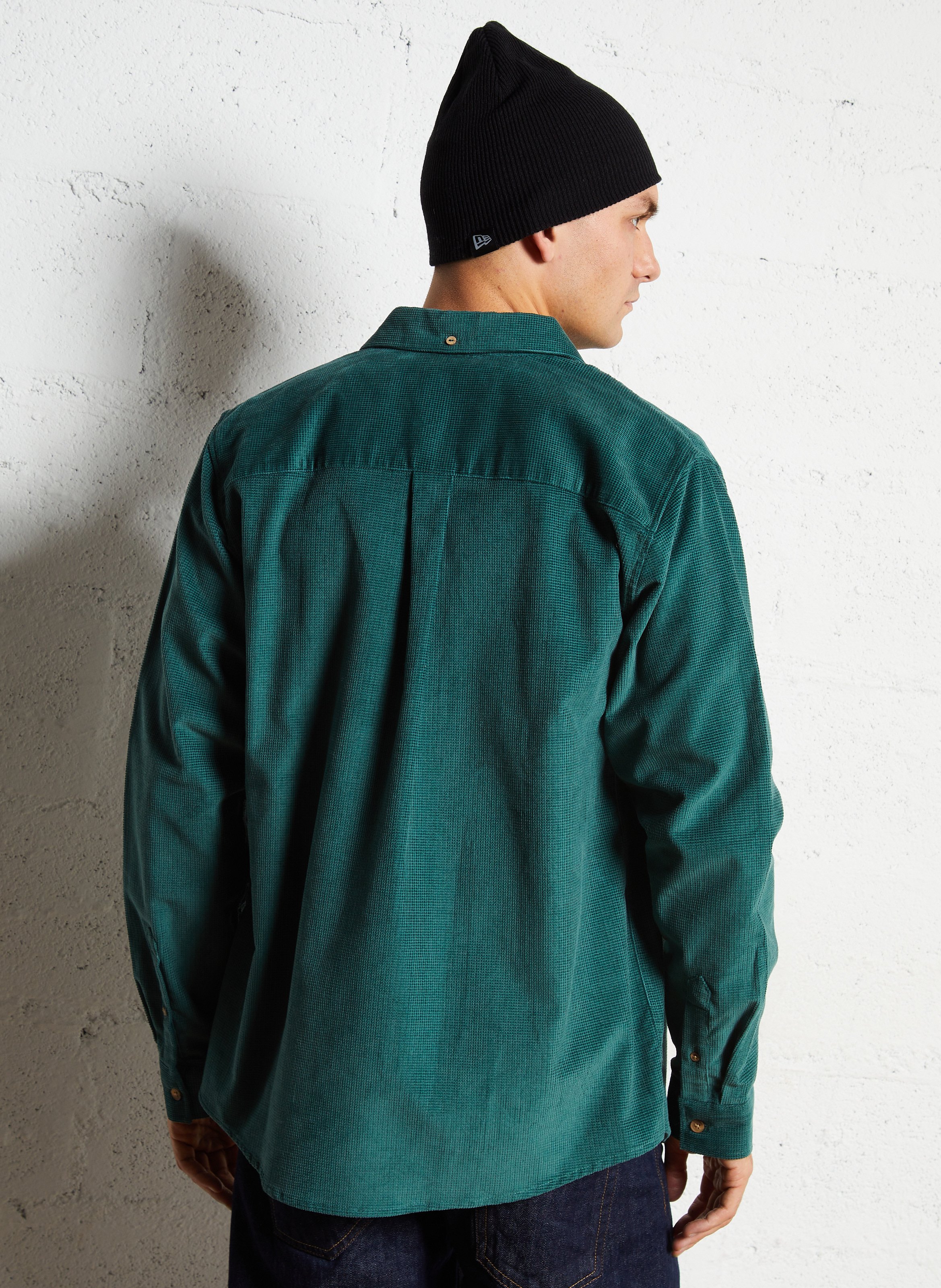 Surchemise col classique en coton FAGUO Vert