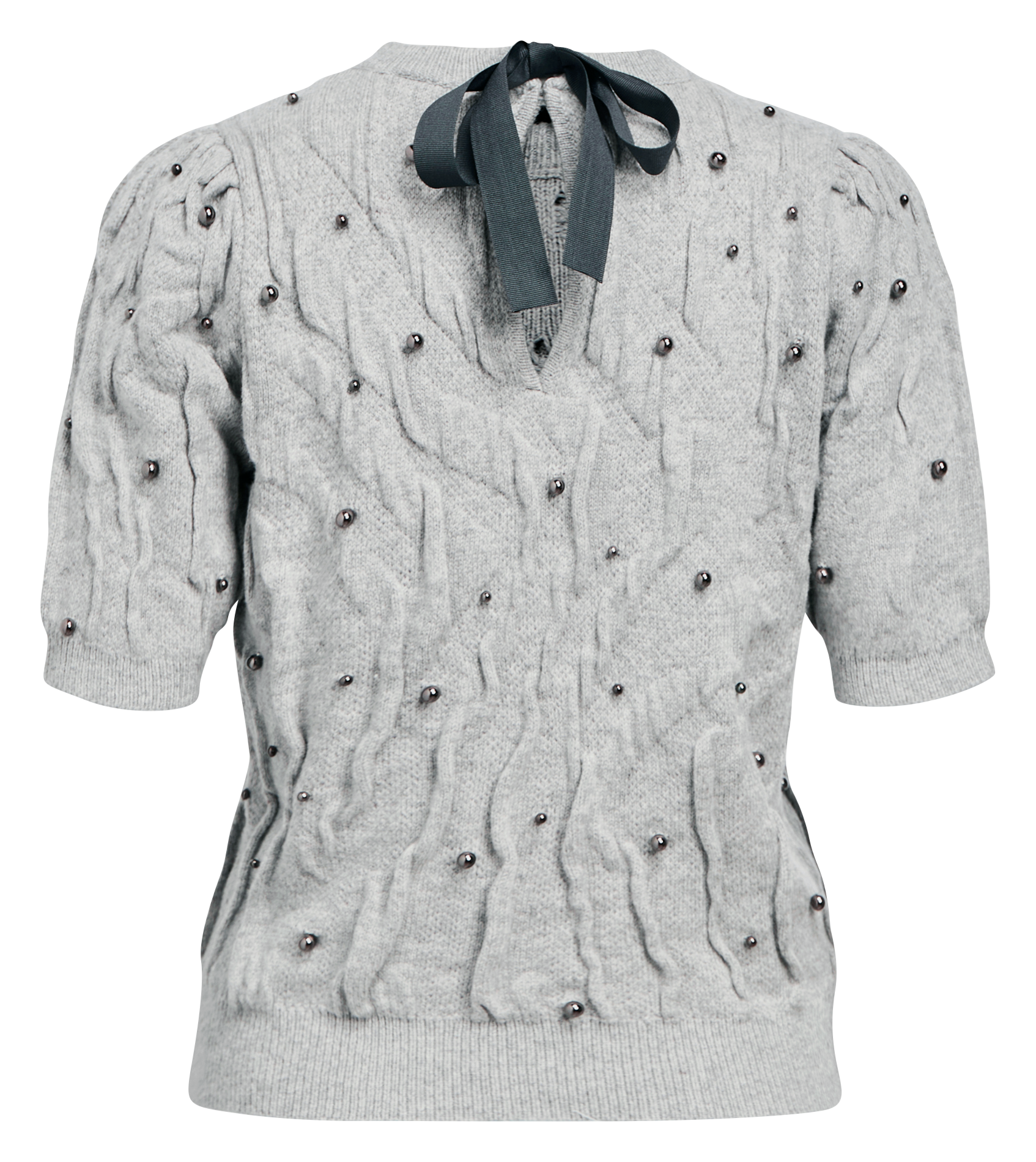 Trui met opstaande kraag OBJECT Grijs