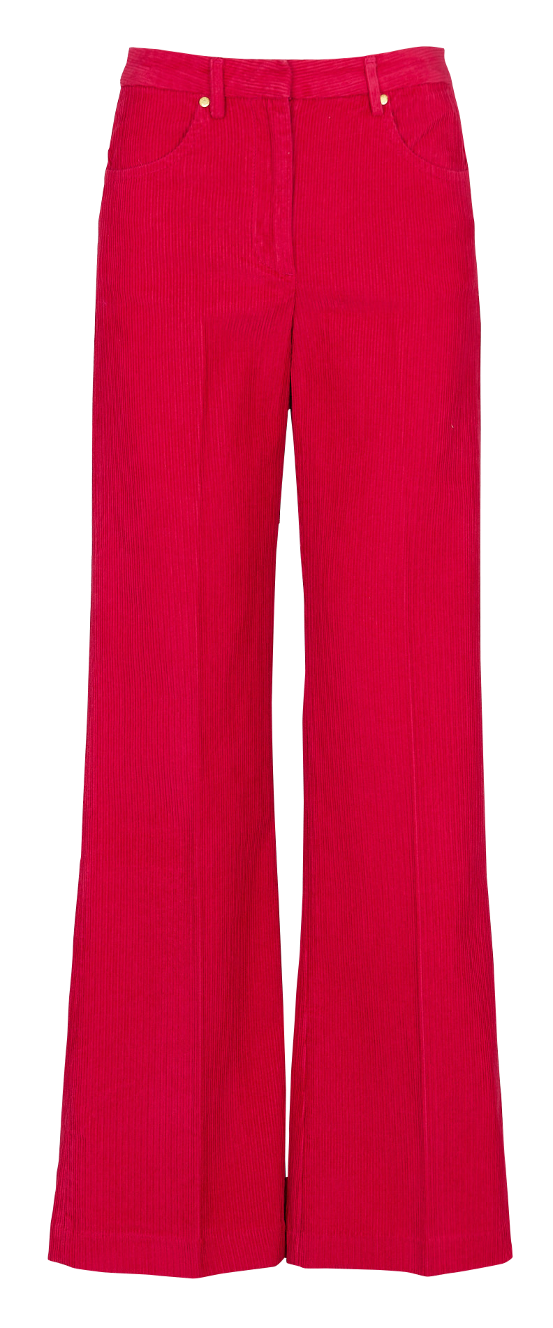 Pantaloni a zampa in velluto a coste TARA JARMON Rosso