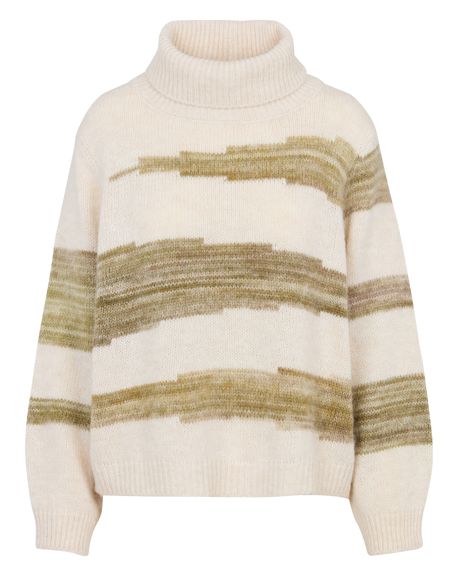 Oversized knit turtleneck sweater LA FEE MARABOUTEE Multicolored