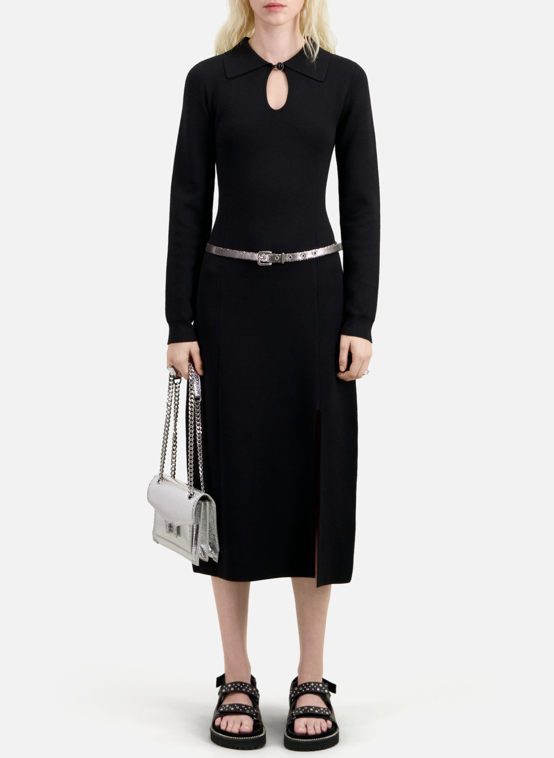 Robe longue col classique  THE KOOPLES Noir