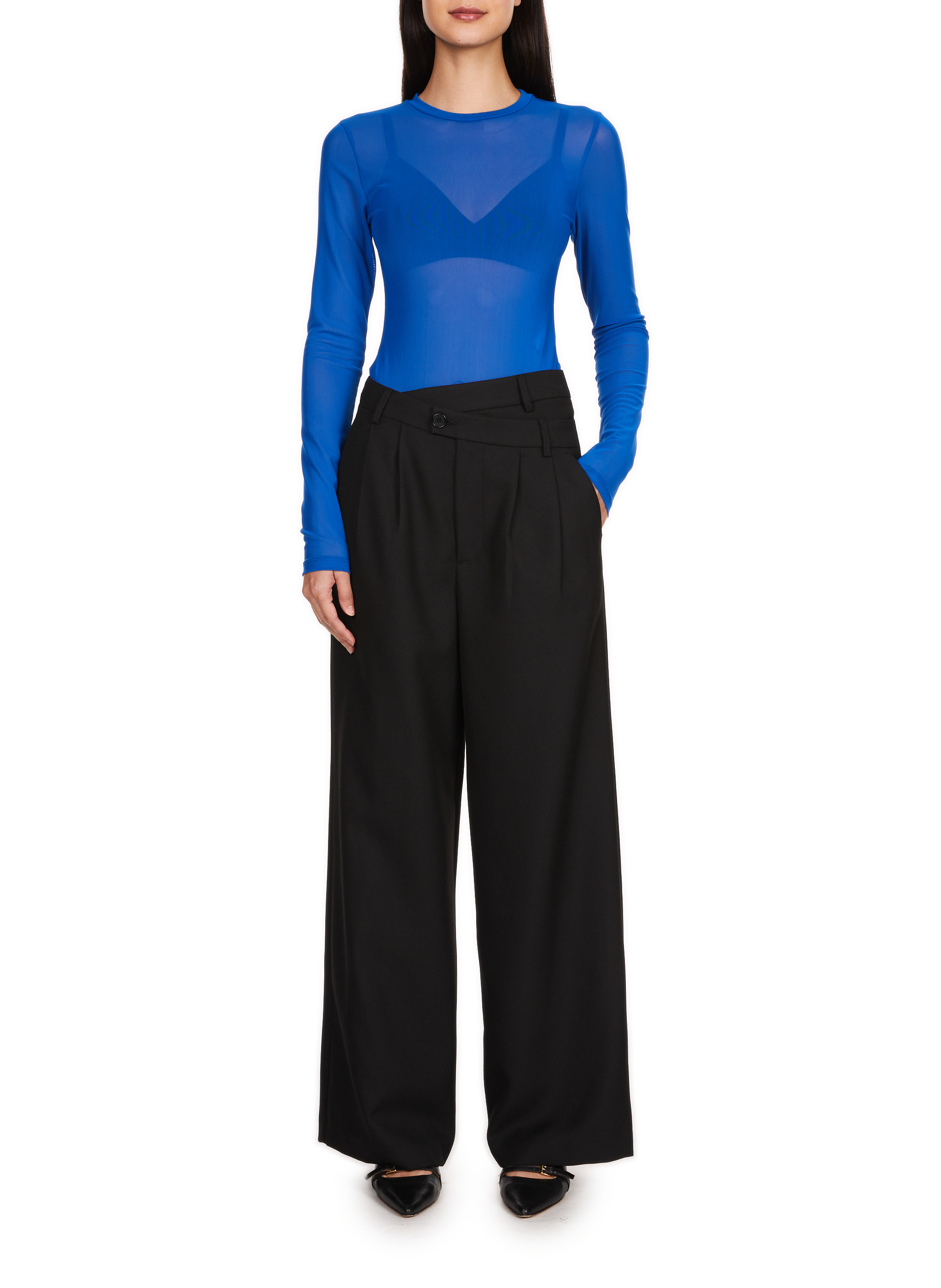 Azawood high-waisted wide-leg trousers SAISON 1865 Black