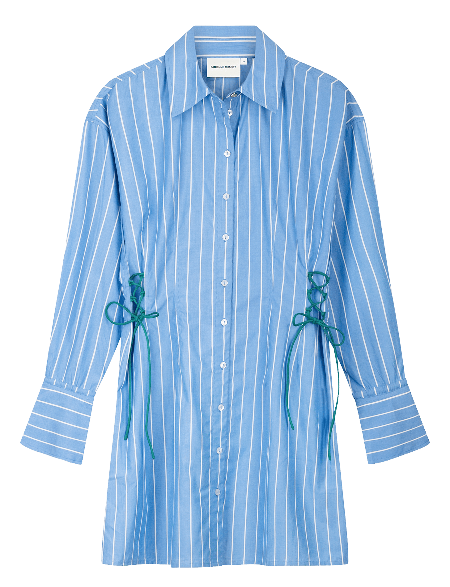 Chemise à rayures col classique FABIENNE CHAPOT Blu