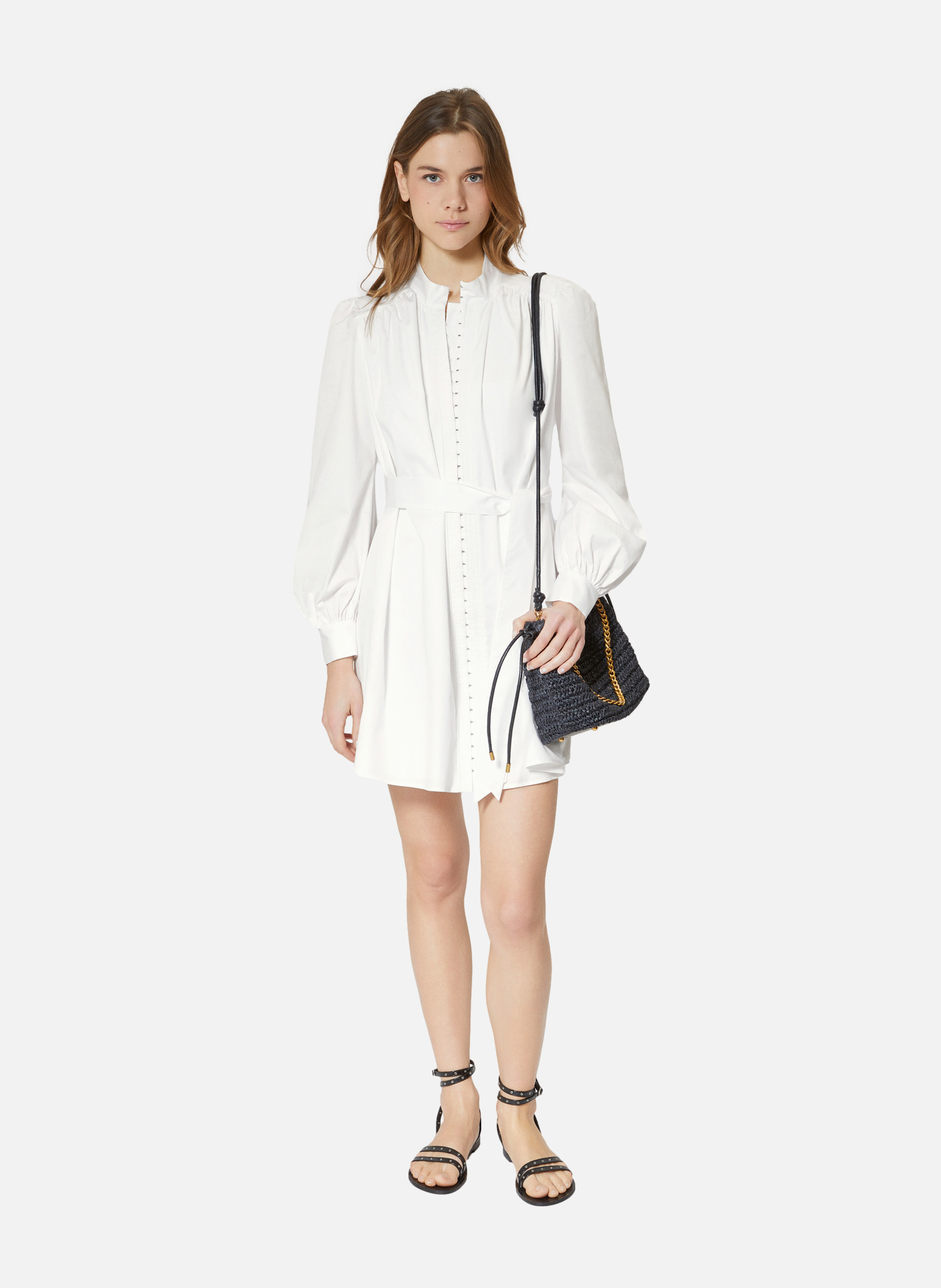 Robe courte en coton THE KOOPLES Blanc