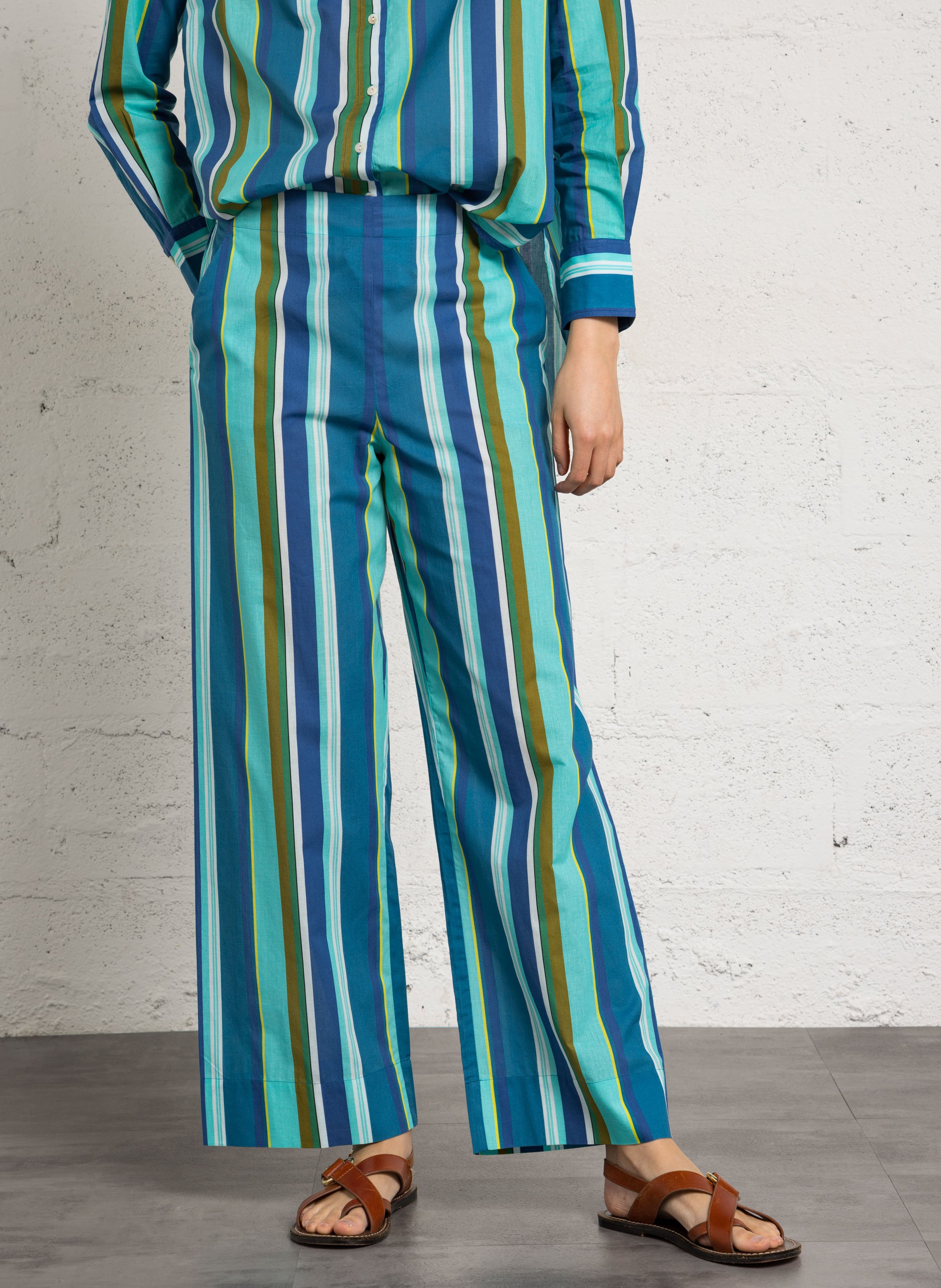 Hose - Gerader Schnitt mit Streifen  BELLA JONES Blau