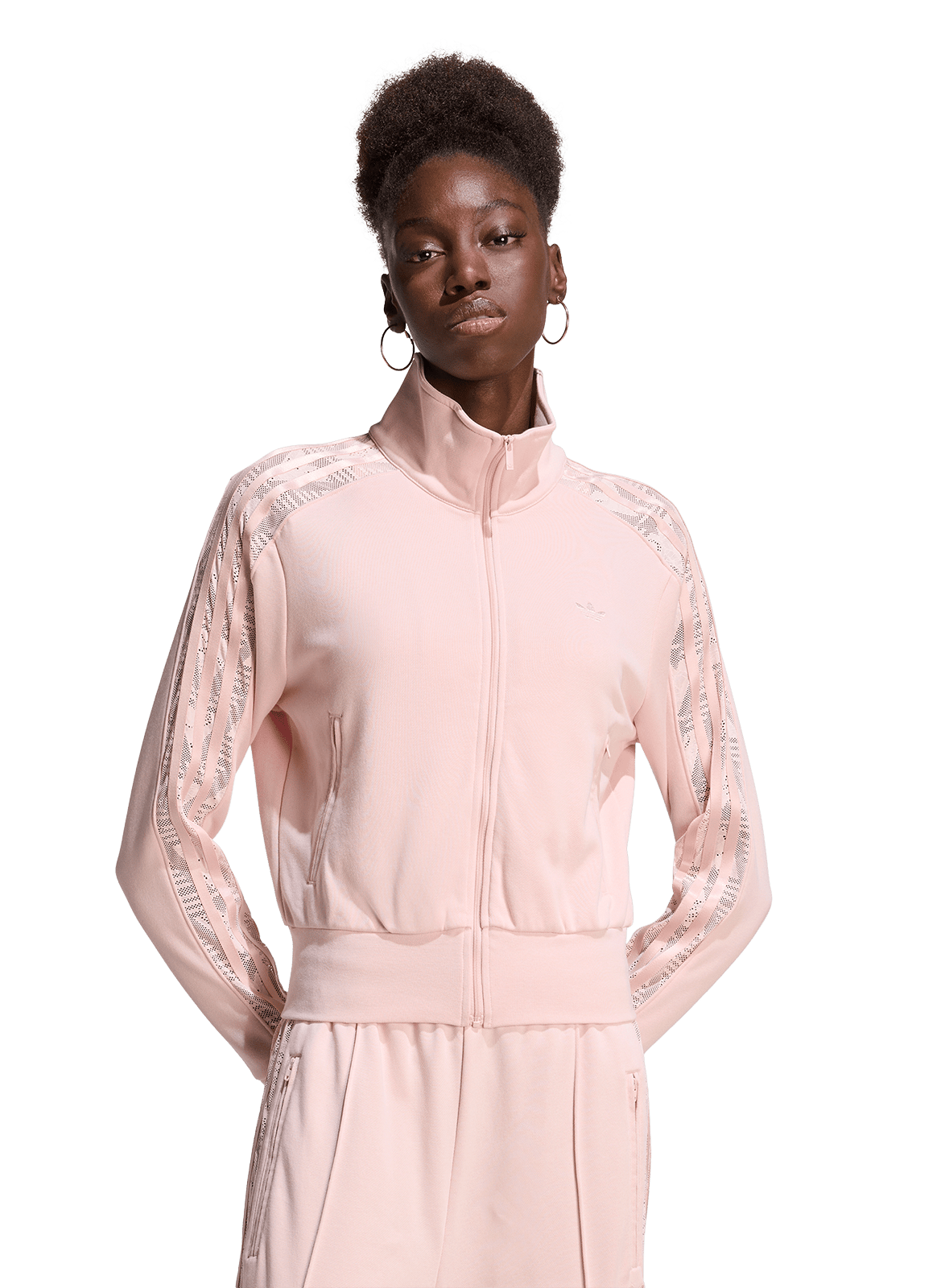 Jasje met opstaande kraag | katoenblend ADIDAS Roze