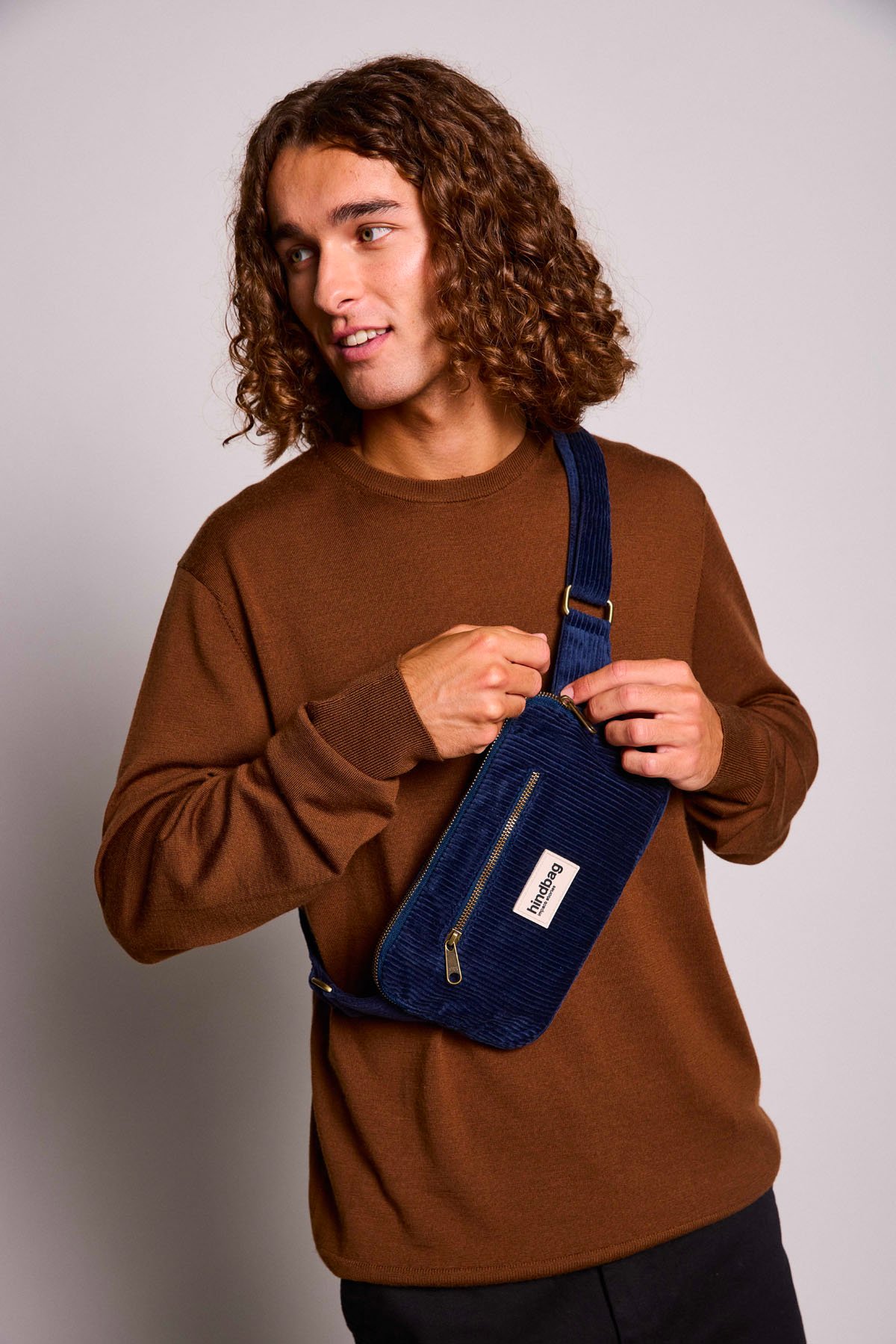 Cotton waist bag HINDBAG Blue