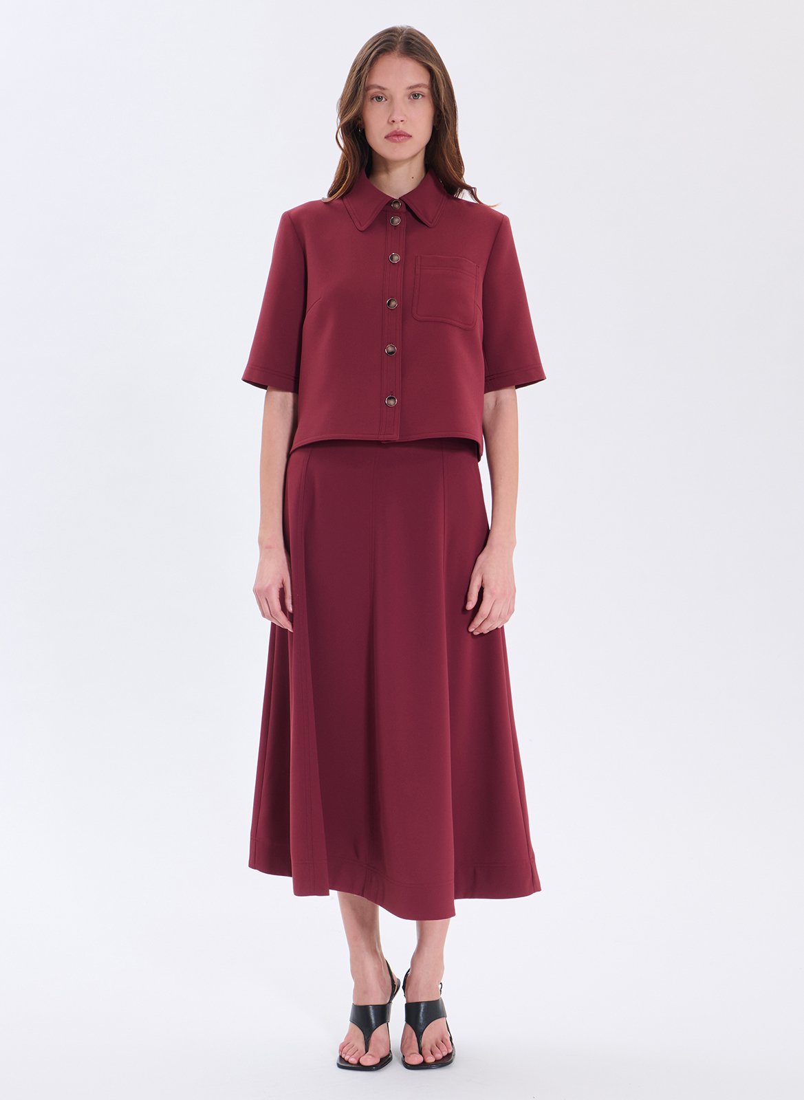 Kurzes weites Hemd ZAPA Rot