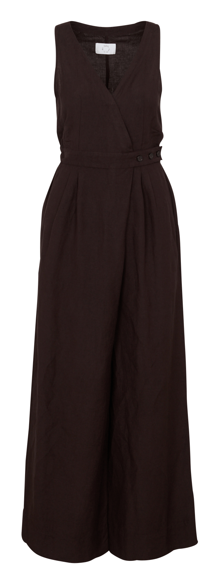 V-neck linen-blend jumpsuit DES PETITS HAUTS